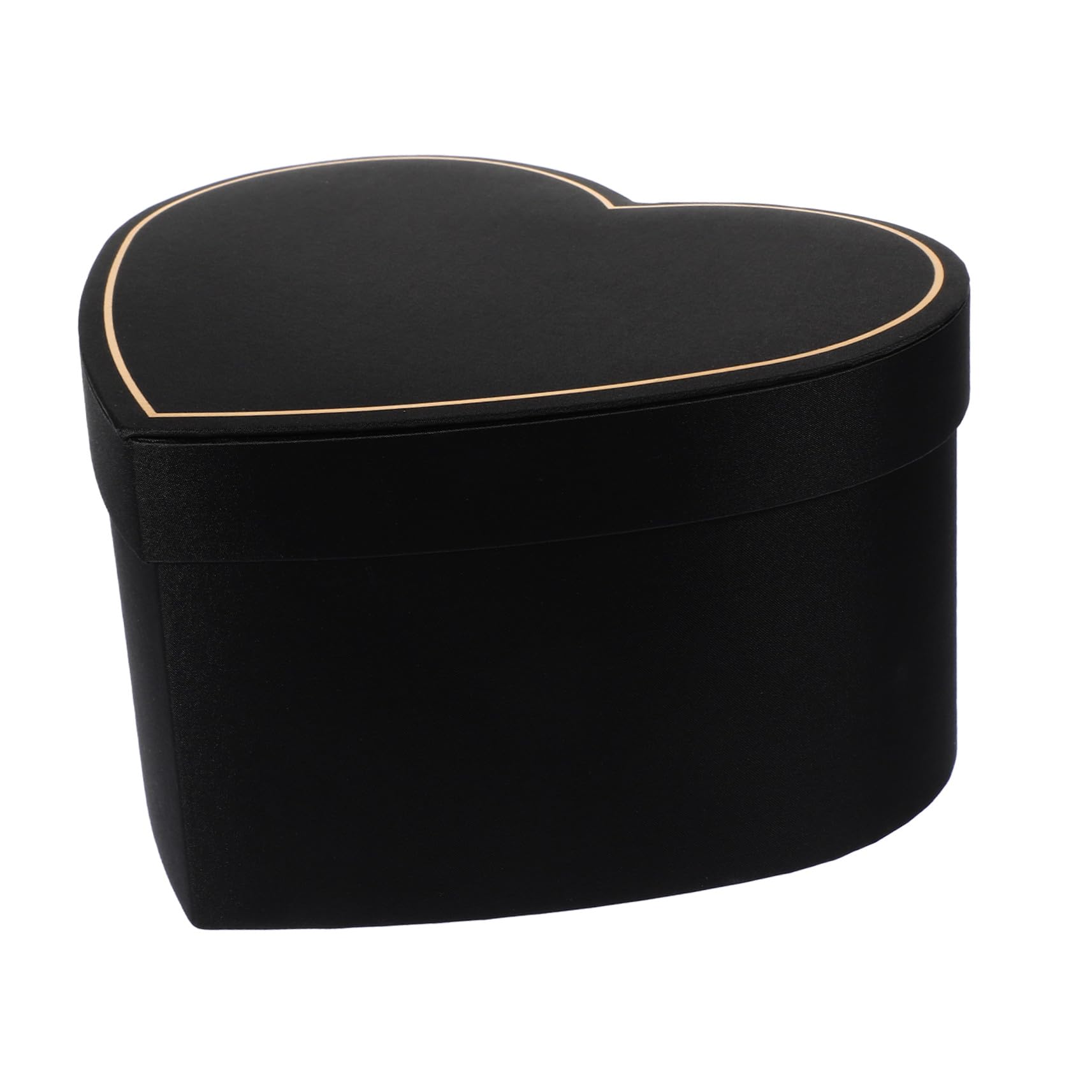FRCOLOR Herzförmige Schwarze Geschenkbox mit Deckel Leere Aufbewahrungsbox für Blumenarrangements Stilvolle Herzbox für Blumen Geschenkverpackung für Besondere Anlässe