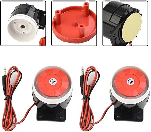Miniatura 2 de Indoor Wired Alarm Siren with 120dB Loud Sound at 12V DC, Piezoelectric Buzzer for Enhanced For home Security Protection