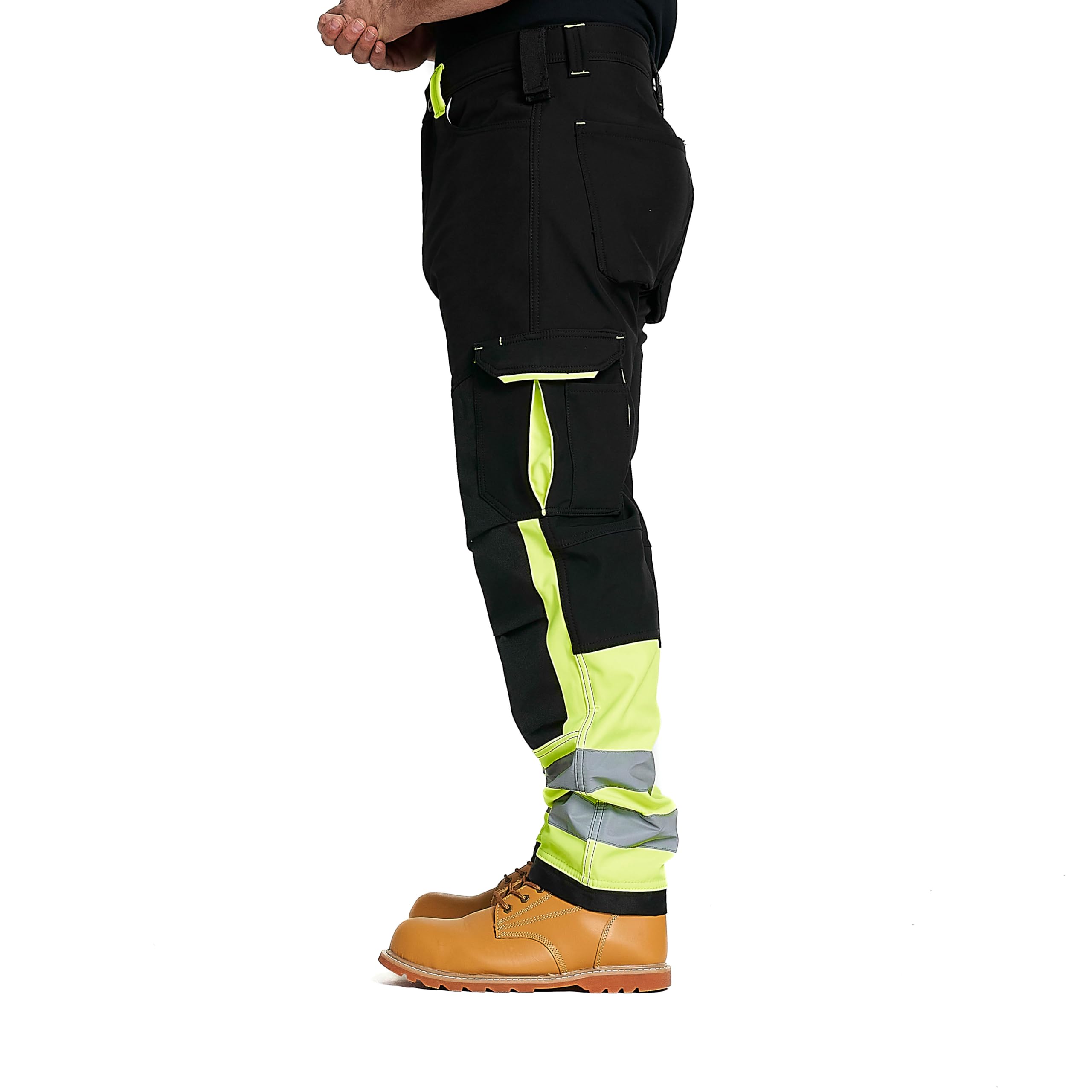 Pantalones de trabajo para hombre, de alta visibilidad, reflectantes, resistentes al agua, a prueba de lluvia, repelentes, resistentes al viento, de seguridad, para el trabajo,
