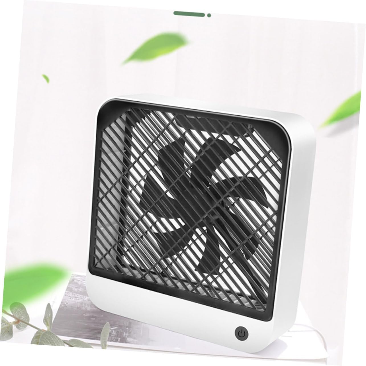 1pc Usb Rechargeable Mini Desk Fan Quiet Battery-powered Fan for Home Office Dorm Compact White Desktop Cooling Battery Life Healthy Materials