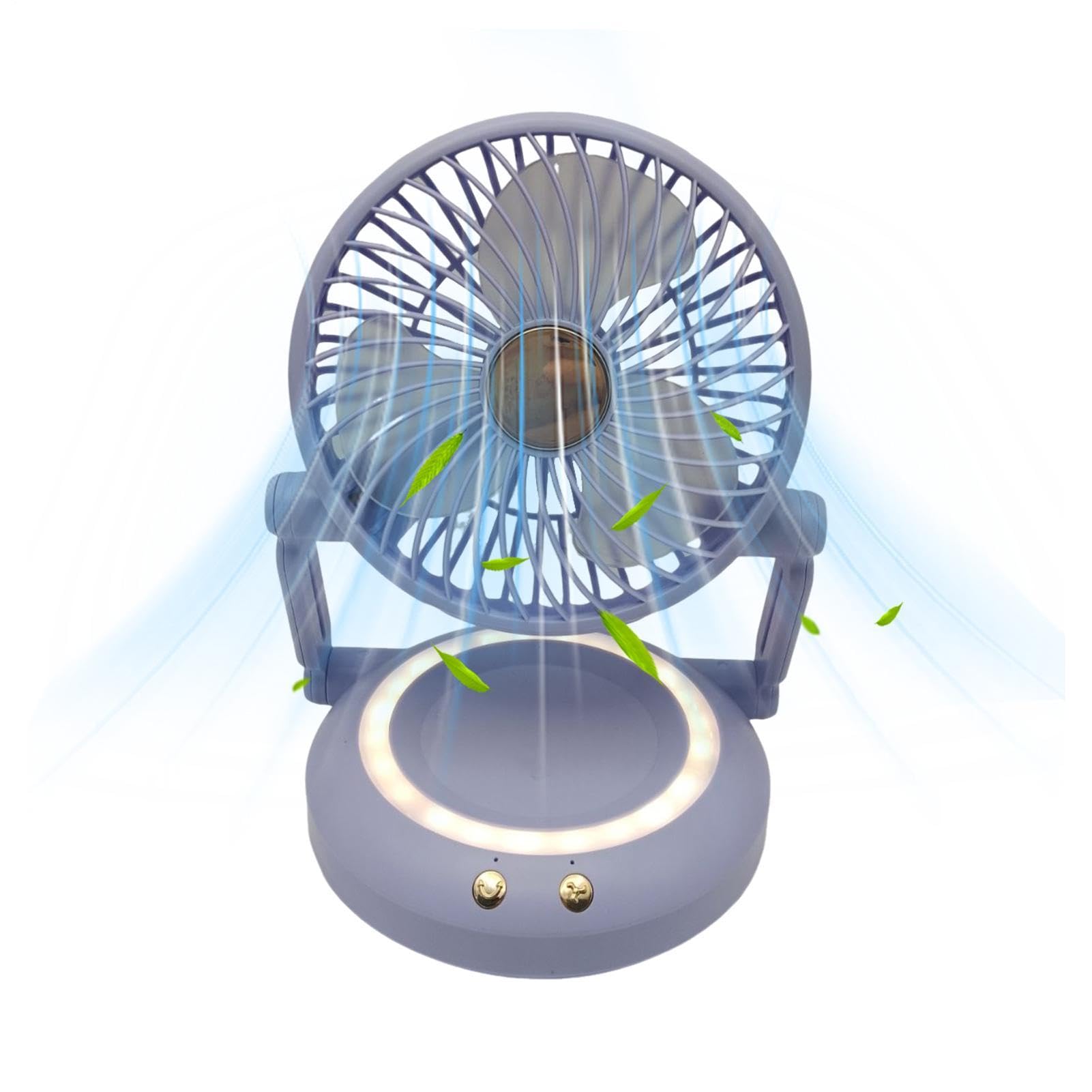 Ventilateur de table pliable et rechargeable portable pour le bureau