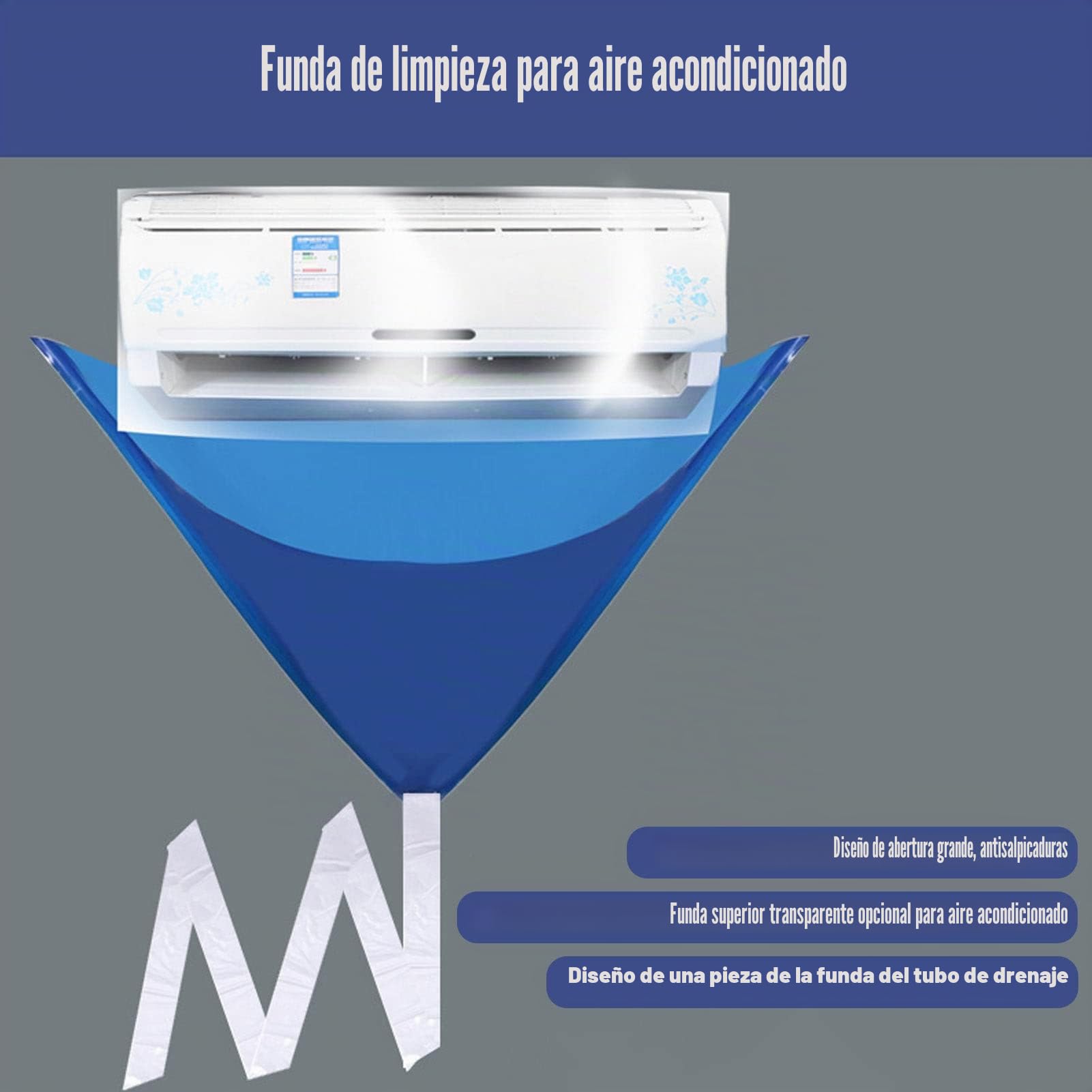Cubierta De Limpieza De Aire Acondicionado, Impermeable, A Prueba De Fugas, Espesar, Doble Capa, Universal, Juego De Limpieza De Aire Frío, Bolsa De Servicio De Lavado De Aire Acondicionado, Funda Pro