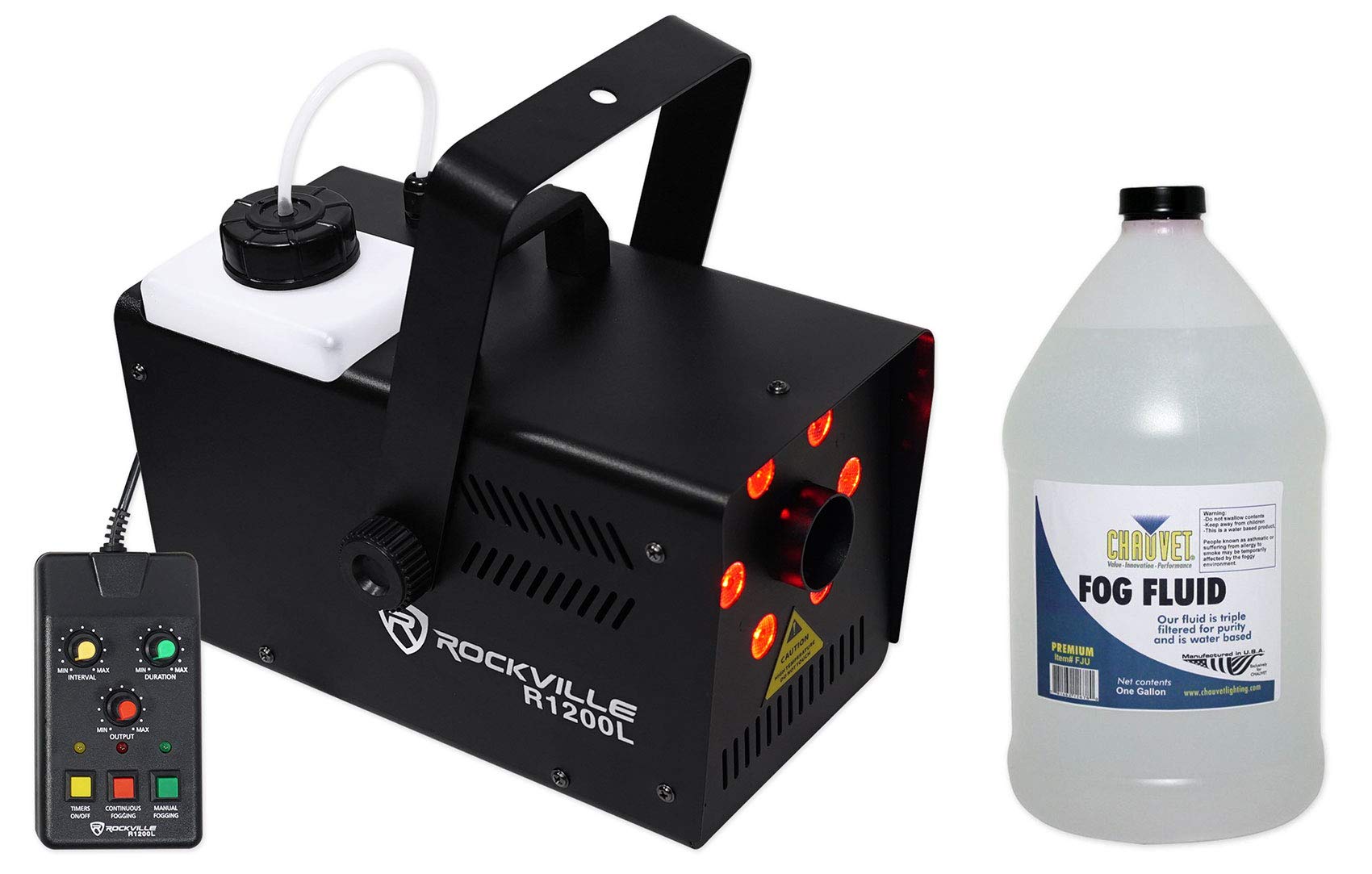 Amazon.com: Rockville R1200L LED DMX Fog Machine Fogger+Remote+