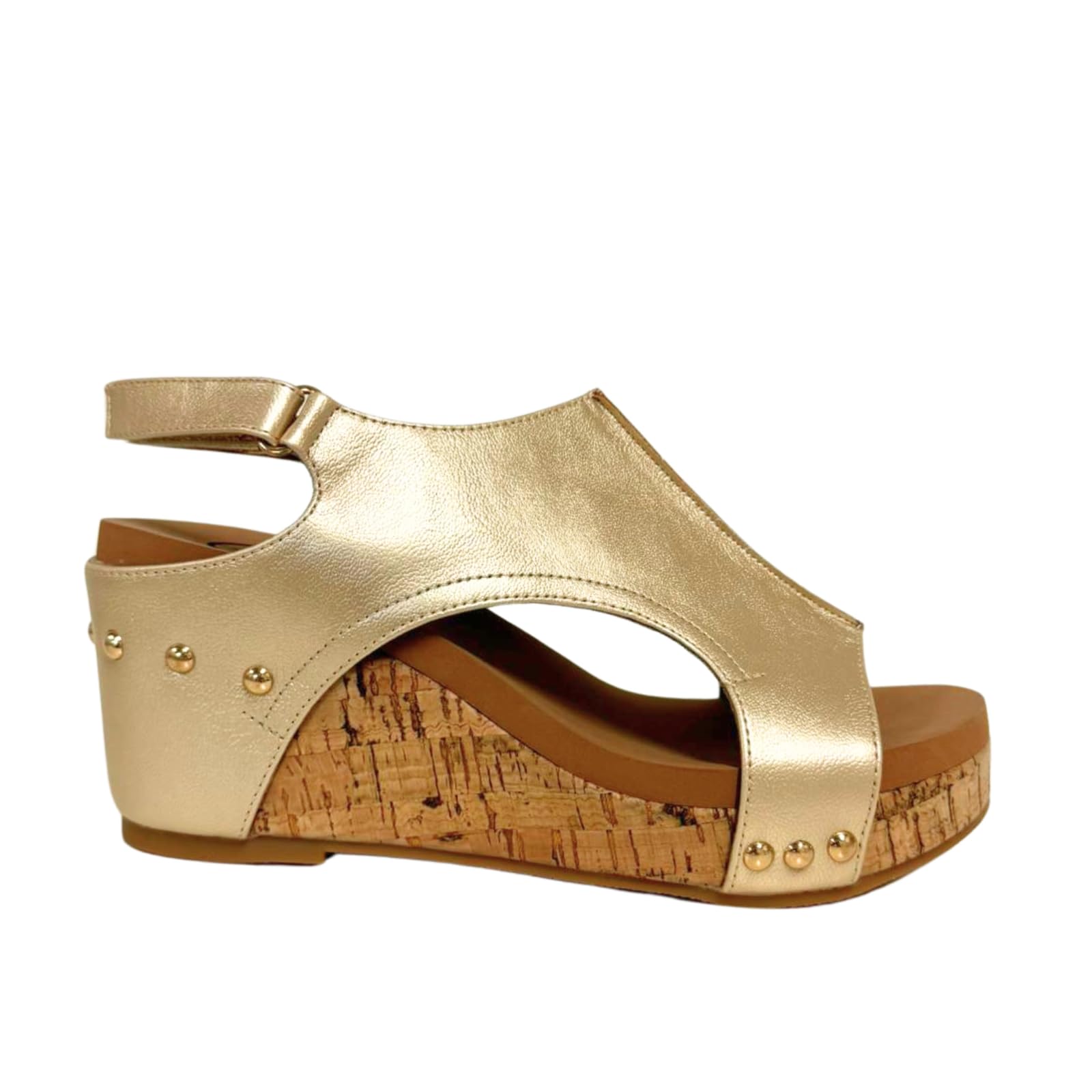 MAKERS SHOES HANNAH Women’s Lightweight Wedge Sandals, Comfortable Design, Velcro Slingback Closure, Easy On-and-Off, Stylish and Versatile