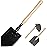REDCAMP 23 Forces Spetsnaz Shovel, Tactical Entrenching Tool Hardwood Handle Shovel, Military Folding Camping Shovel for Camping Hiking Gardening Beach, Black