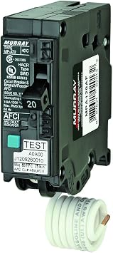 Murray MPA120AF 20-amp, Single Pole, 120-volt, Plug On Type, Branch Feeder Style AFCI Breaker