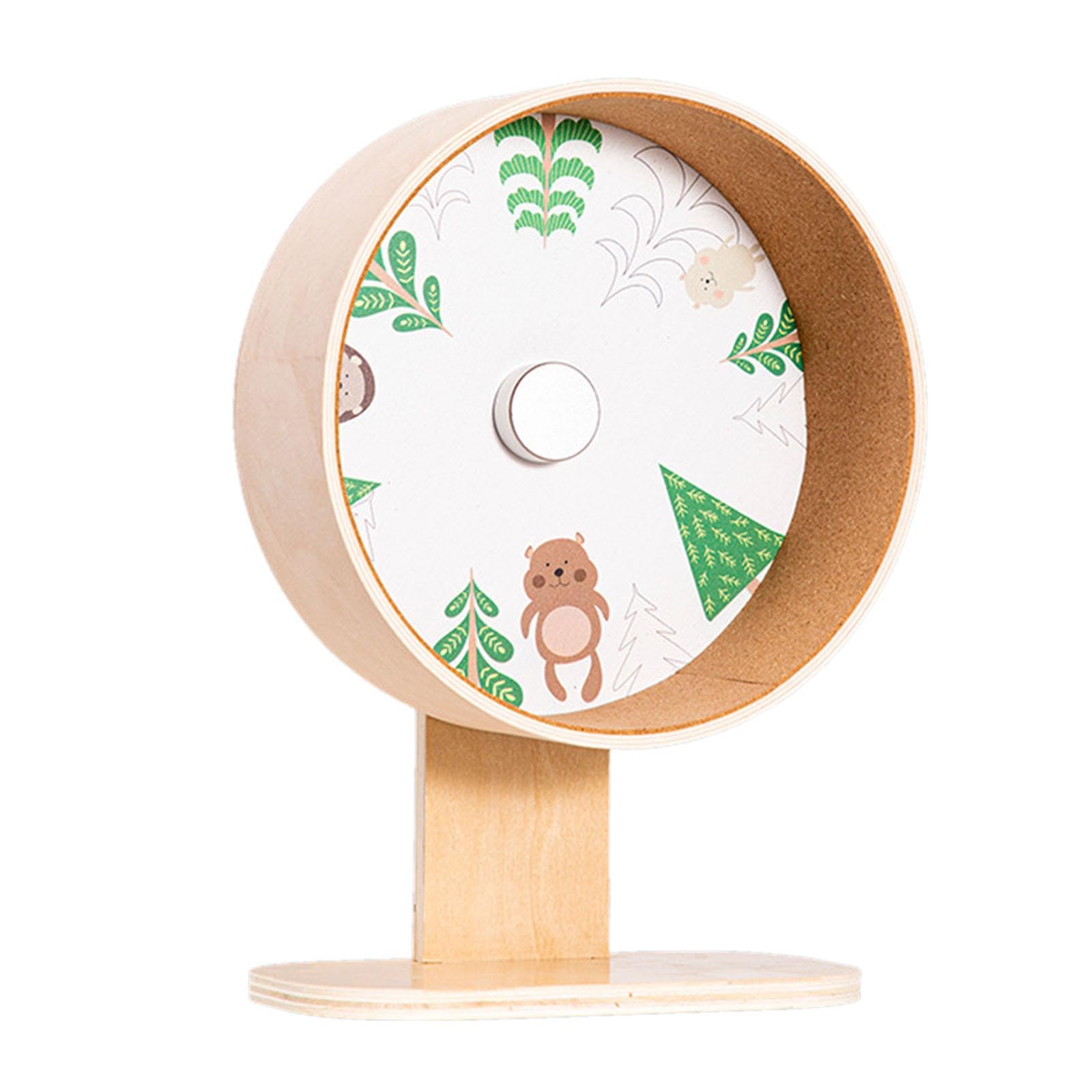 Roue de course pour hamster en bois pour des nuits calmes et un animal actif