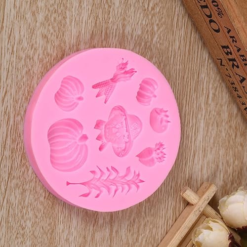 Miniatura 8 de Luxshiny Molde de silicona para tartas de calabaza, moldes de otoño, moldes de silicona para dulces de Acción de Gracias, moldes para verduras para