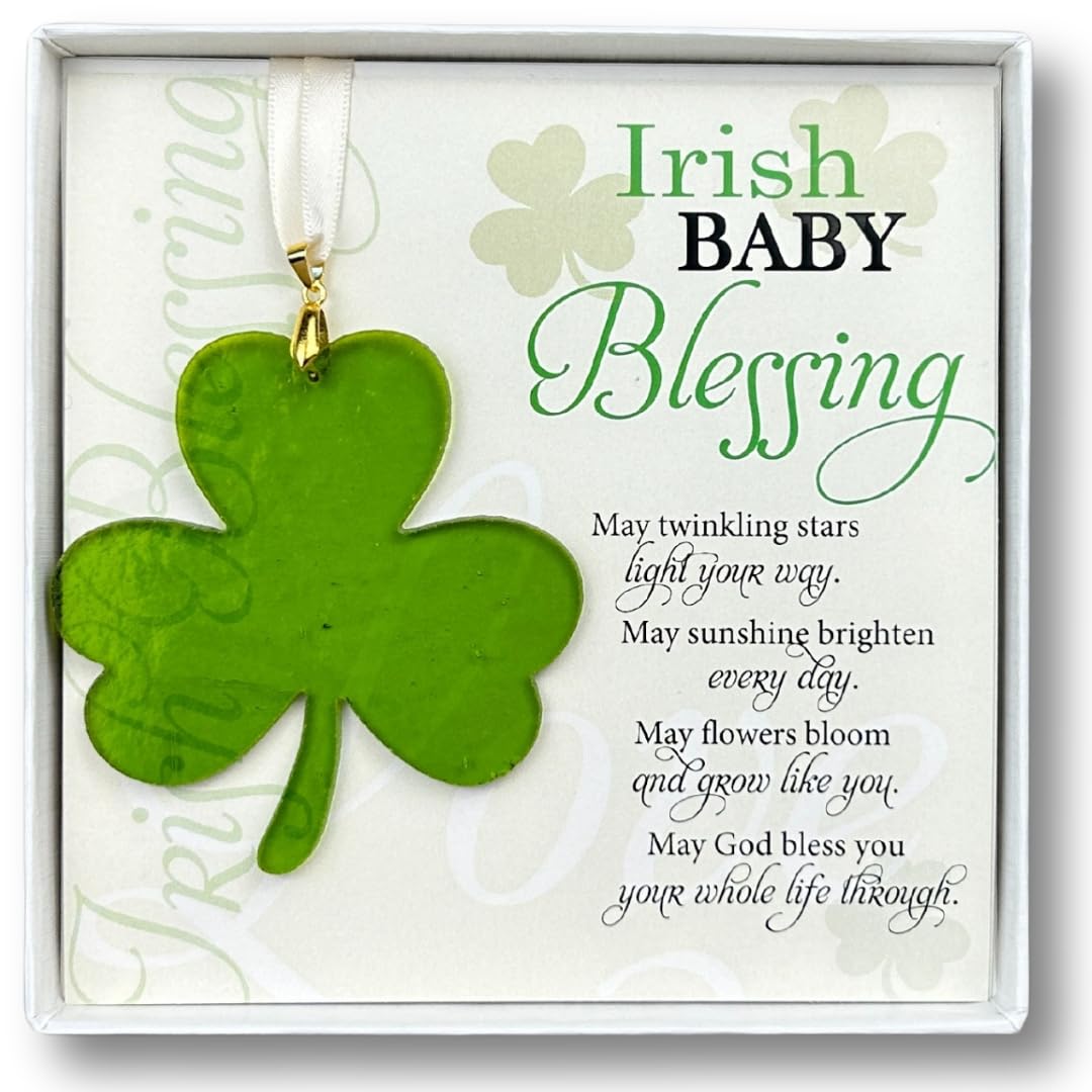 The Grandparent Gift Co.The Grandparent Gift Co. Irish Baby Blessing Shamrock Handmade in USA - Irish Baby for Baby Girl or Boy (Shamrock)