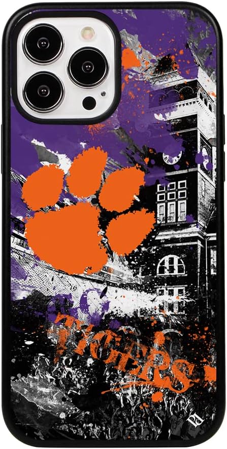 Guard Dog Case Compatible with iPhone 13 Pro Max - Military Grade - Rugged Two Piece Protection - Collegiate Licensed - Clemson Tigers - by Paulson Designs