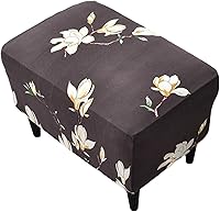 Vista 36 de CRFATOP Funda impresa para silla otomana grande, fundas elásticas para silla otomana rectangular, funda para taburete de almacenamiento, funda