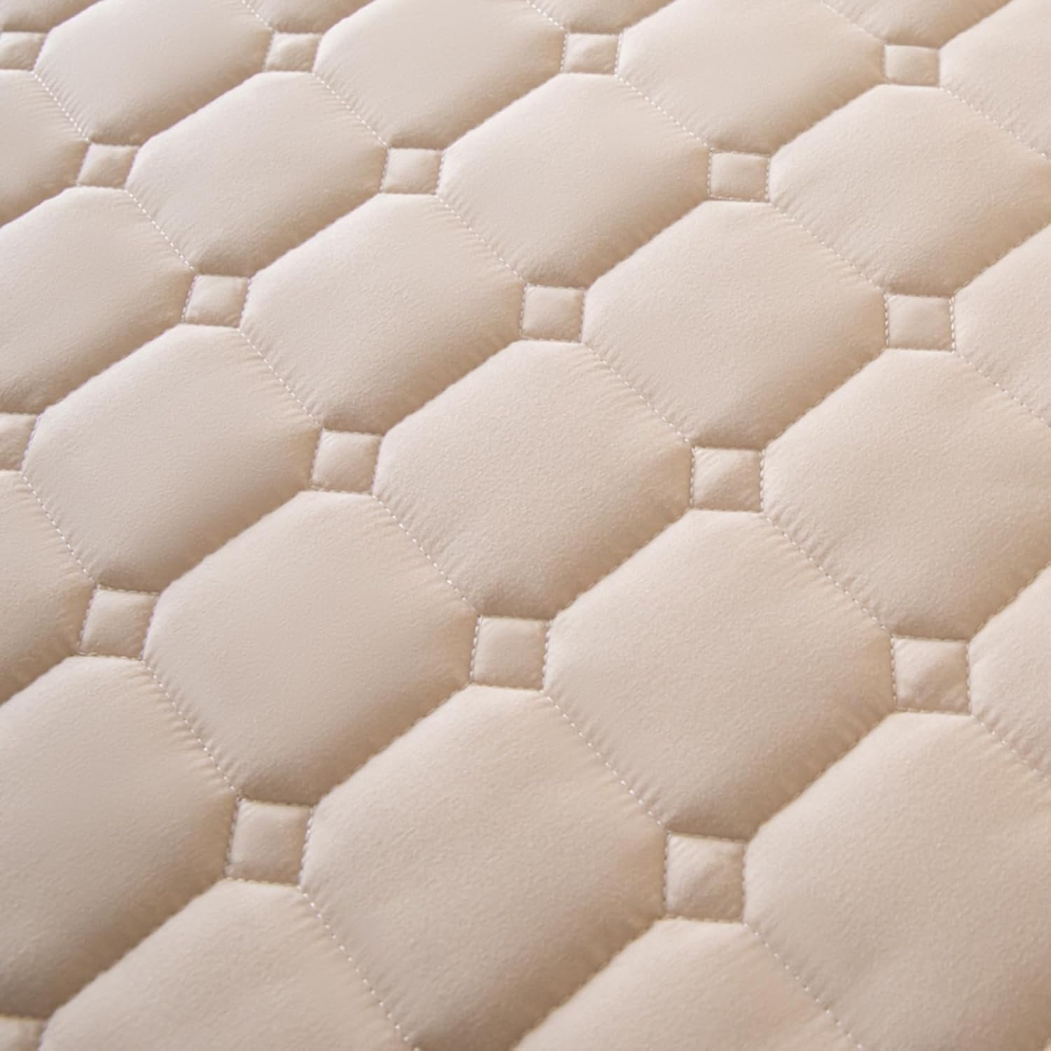 Matratzenbezug mit 4-Seitiger Reißverschluss Rundumschutz Matratzenhülle, Weicher Atmungsaktiver Matratzenschoner Waschbar(Beige,90x200x15cm)