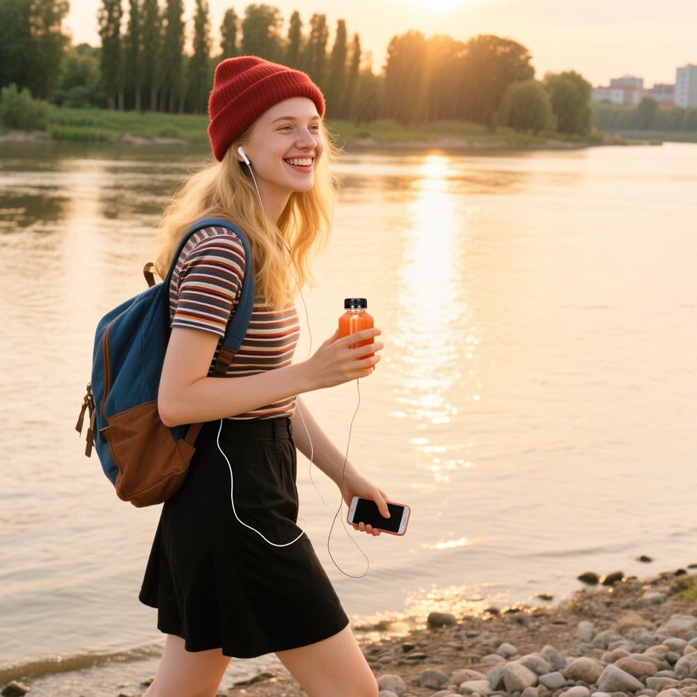 Juice Bottles - 8oz Bottles with Lids, 12 pcs Plastic Juice Containers with Caps Reusable Drink Containers for Juice Milk Coffee Water Smoothie and Other Beverages,Christmas gift