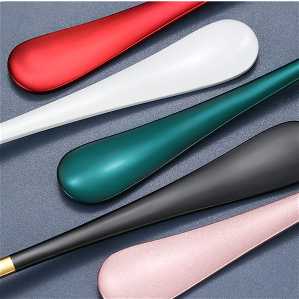 Ensemble De Dîner en Acier Inoxydable, Jeu De Cuillère À Fourche De Couteau Idéal pour Camping/Fête, Coussinet/Argentware/Accueil - Service pour 6,Red Gold