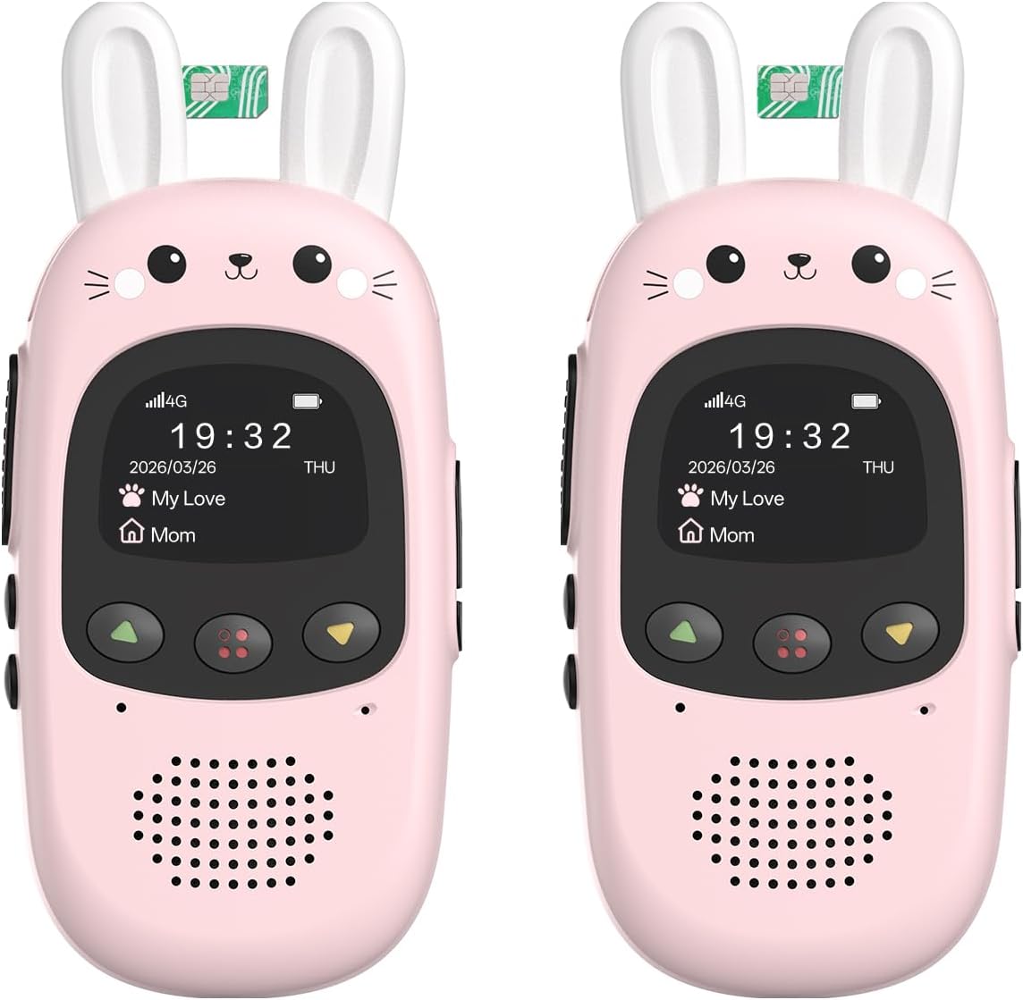 CBCBTWO GM-168 PoC Walkie Talkies Rabbit 4G LTE, Unlimited Range 5000+ Miles Nationwide PTT Two Way Radio with SIM Card, No Monthly Fee 1st Year, Long Distance Rapid Global Radio for Adults(2 Pack)