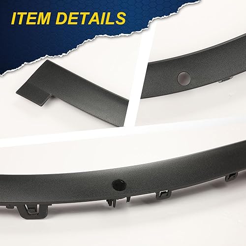 Miniatura 6 de CROSSDESIGN Fender Flare, compatible con Tesla Model X 2016-2021, molde de moldura de rueda de guardabarros delantero derecho, color negro