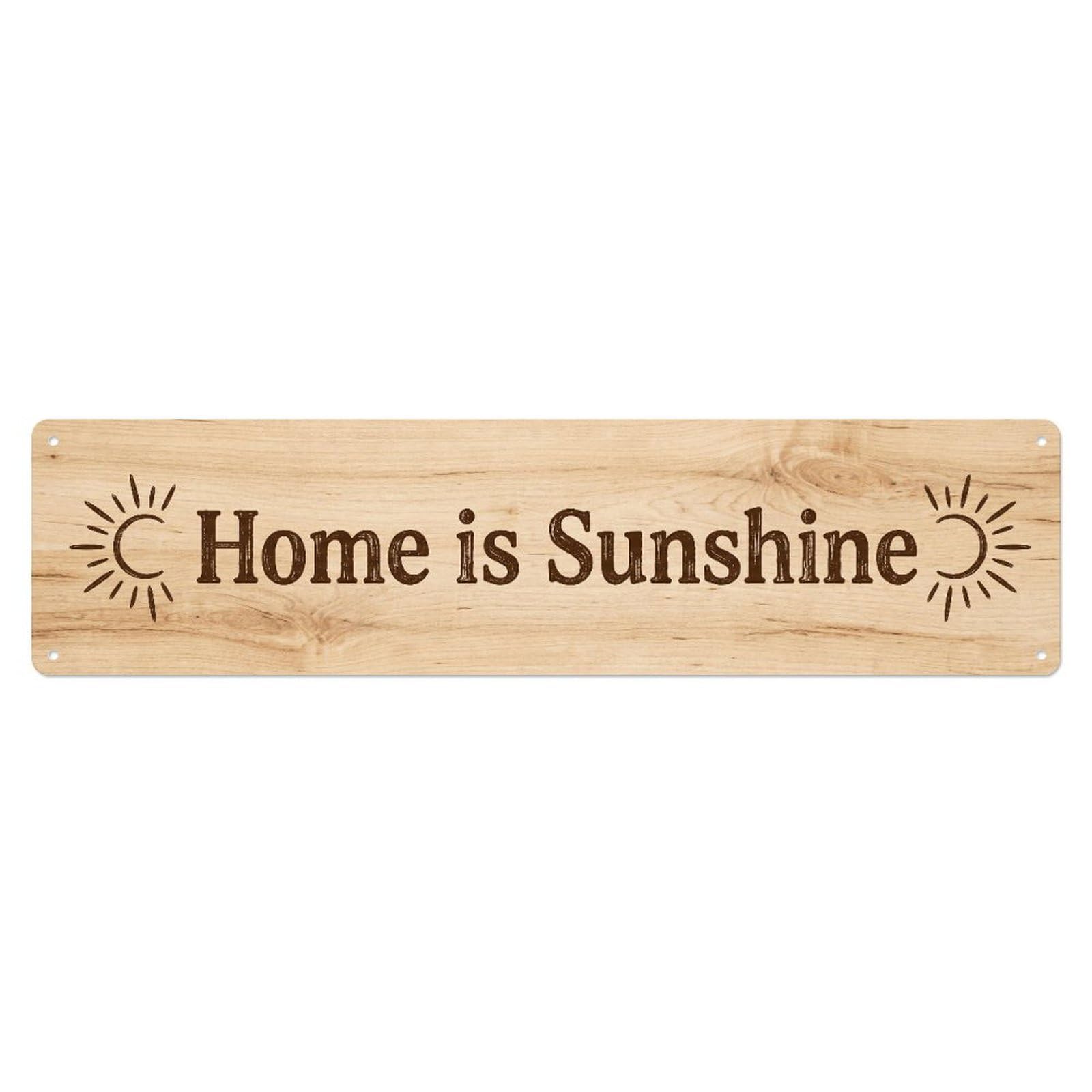 Home Is Sunshine Bright Warmth Metal Tin Skinny Sign Plaque Wall Decor for Cafe, Club Bar, Office, Home Garden Metal Poster 4x16Inch