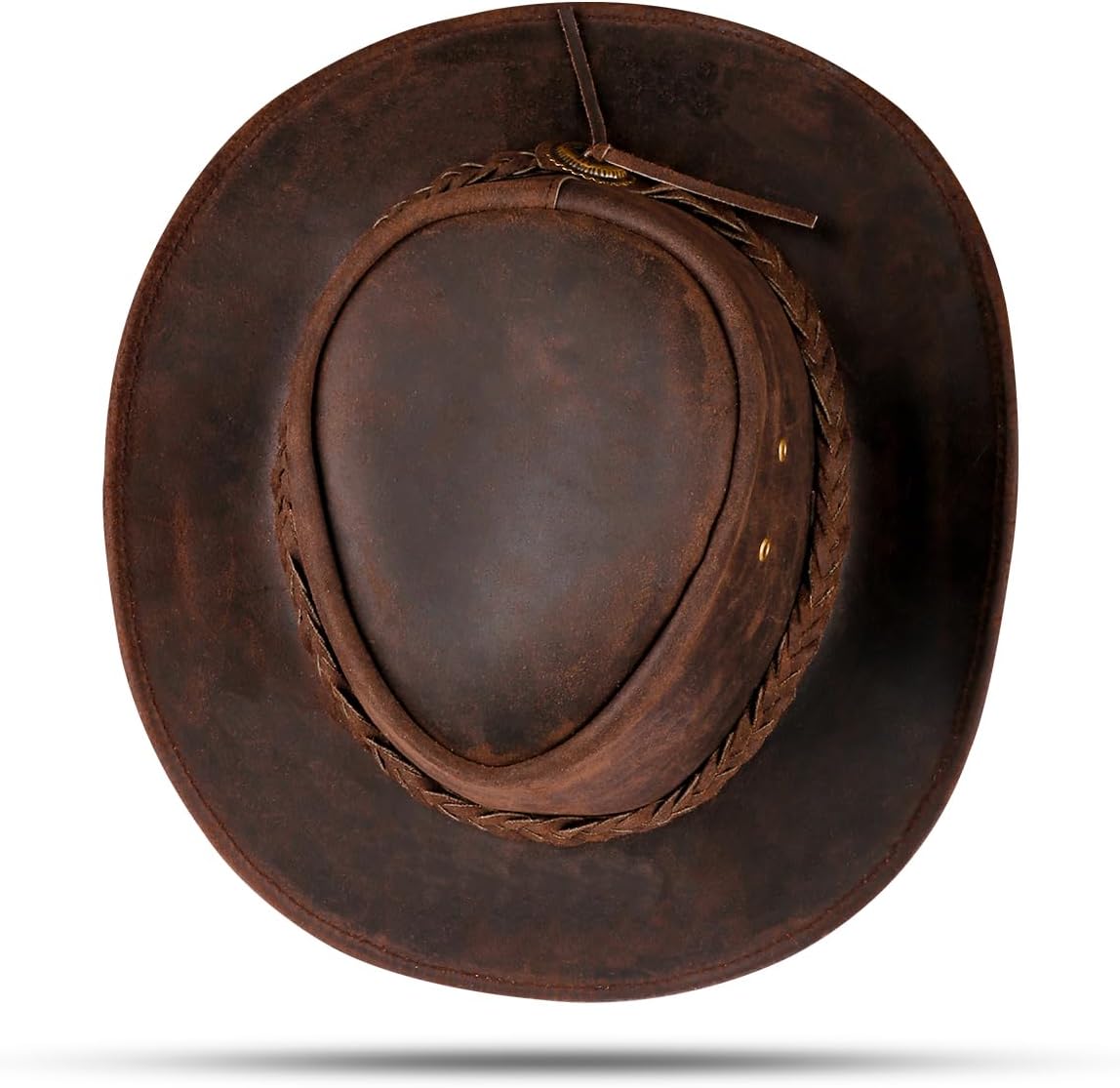 Leather Cowboy hat Also Worn as Outback hat Western Vintage Australian Hats for Men & Women - Image 2