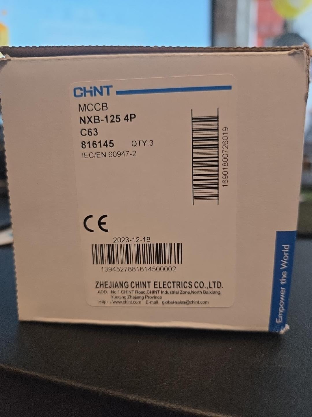 CHINT NXB-125 4P C63 – Interruptor automático magnetotérmico modular, 4 polos, 63 A – IEC/EN 60947-2