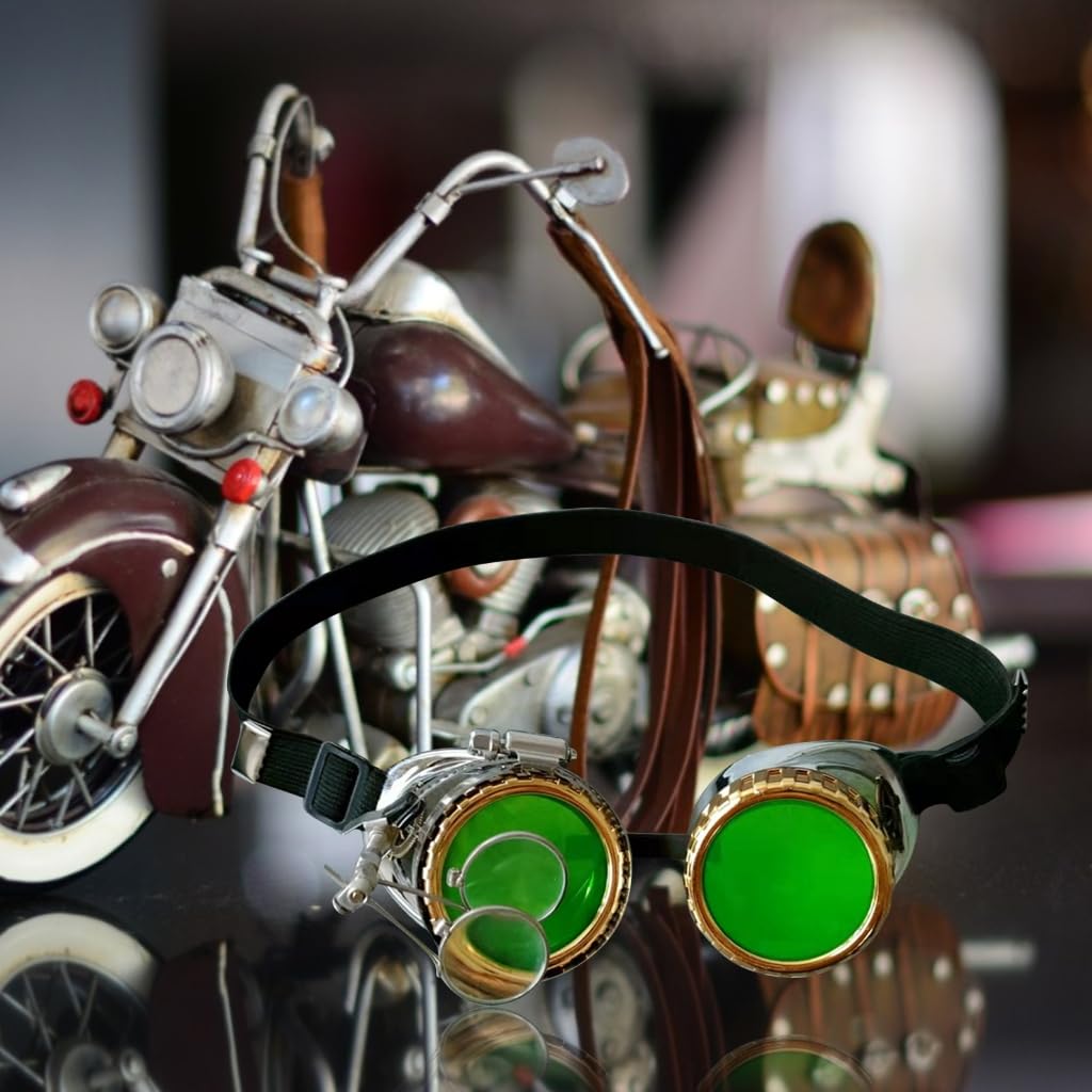 Gafas de caleidoscopio vintage steampunk, accesorio para disfraz