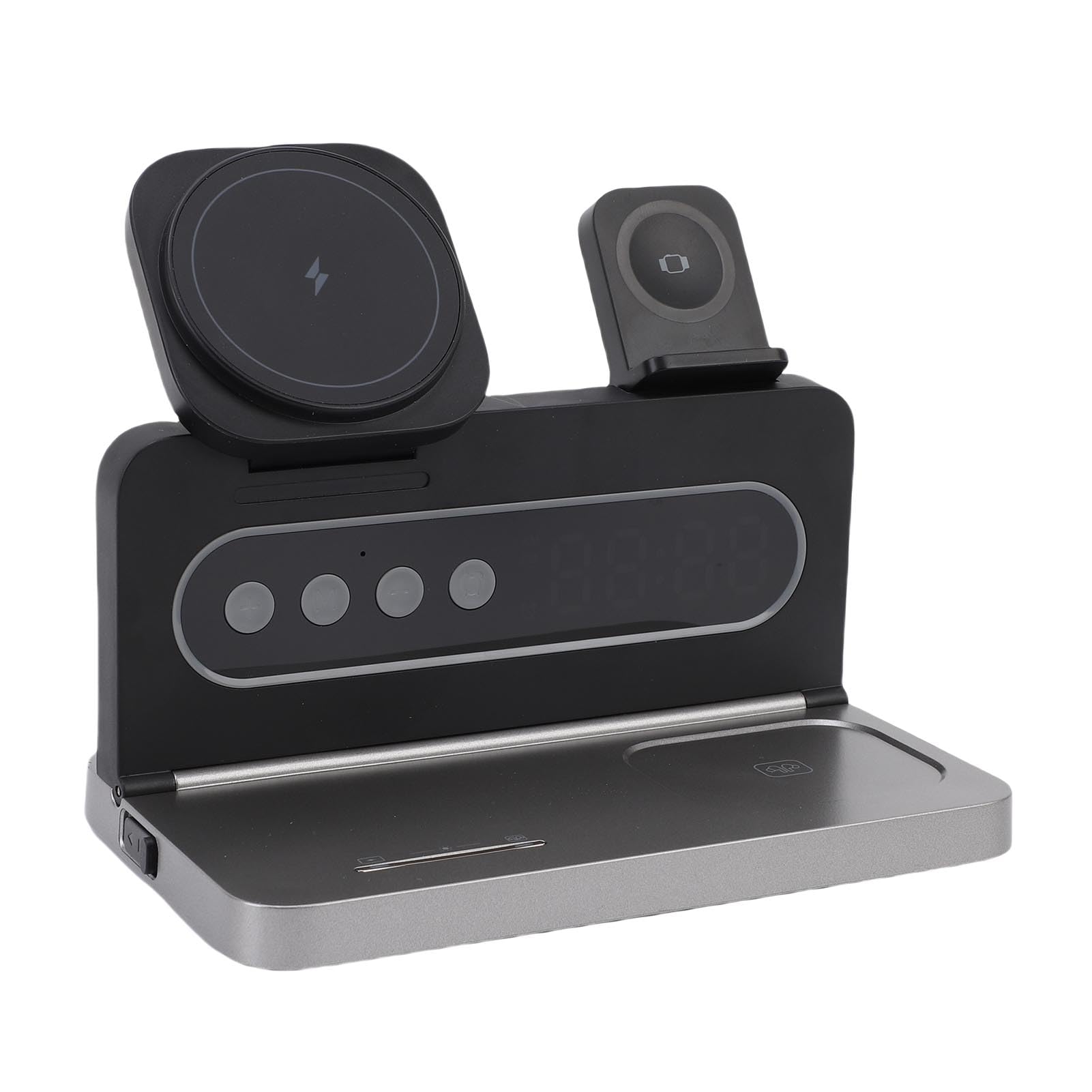 Cryfokt Wireless Charging Stand with Magnetic Adsorption, Night Light | Compatibile con lo standard , ricarica rapida da 15 W, riduce l\'ingombro sulla scrivania, supporta più angoli di visione