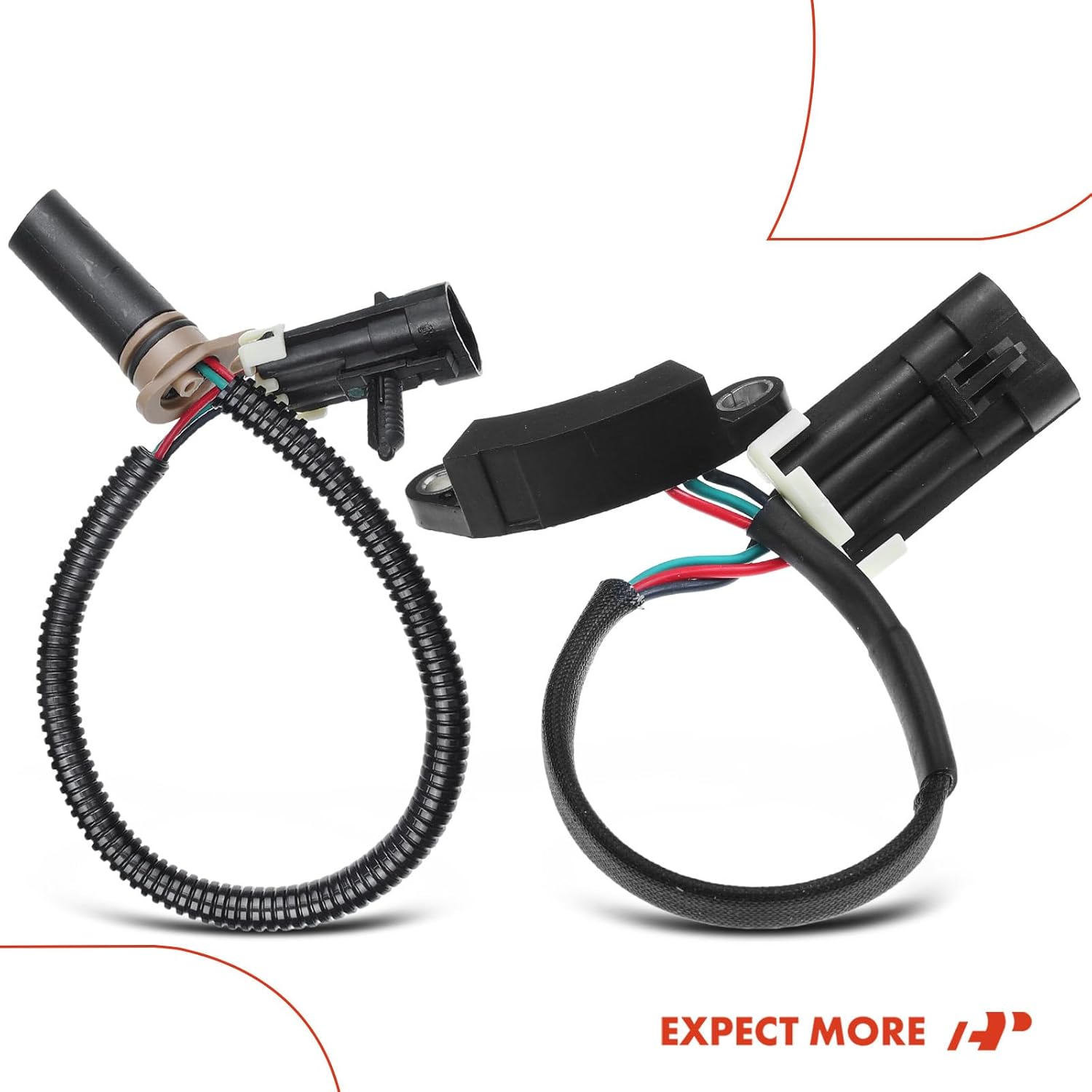 A-Premium 2-PC Engine Camshaft Crankshaft Position Sensor Compatible with Chevrolet Malibu 2000-2002, Venture, Monte Carlo & Buick Rendezvous & Oldsmobile Alero, Silhouette & Pontiac Aztek, Grand Am