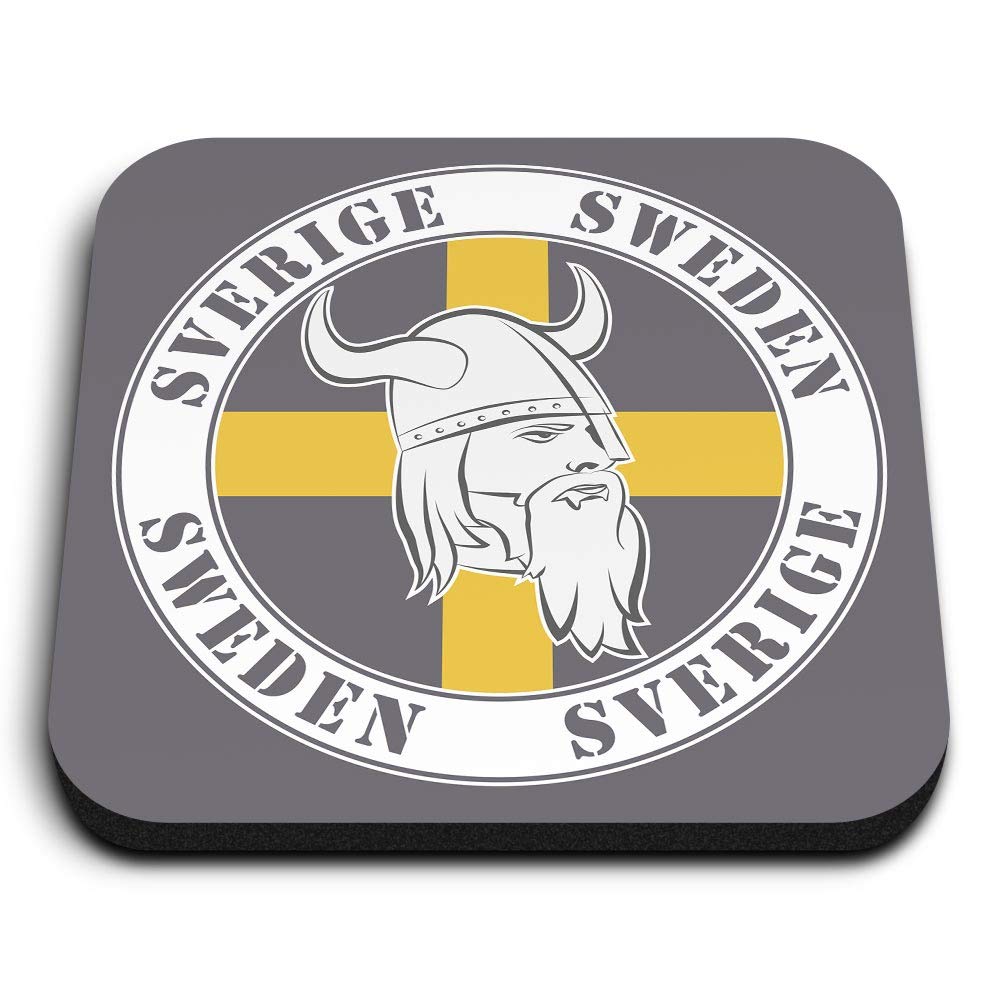 Destination Vinyl Ltd Multicolor 1 X Square Mdf Fridge Magnet - Sverige Sweden Viking Swedish Travel 7755