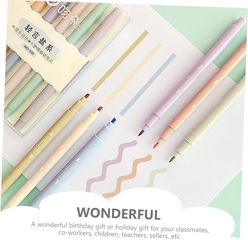 Miniatura 3 de Marcadores resaltadores multifuncionales, paquete de 12 unidades, marcadores de libro, bolígrafos de notas, arte de oficina