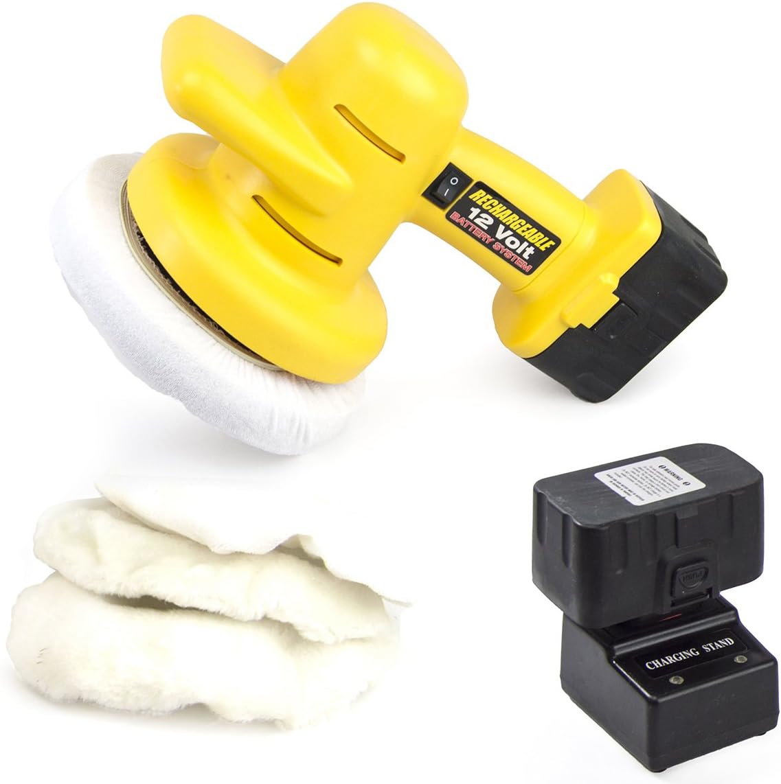 Superex 99184UD 8โ Cordless 12-Volt Random Orbital Polisher with 2 Batteries