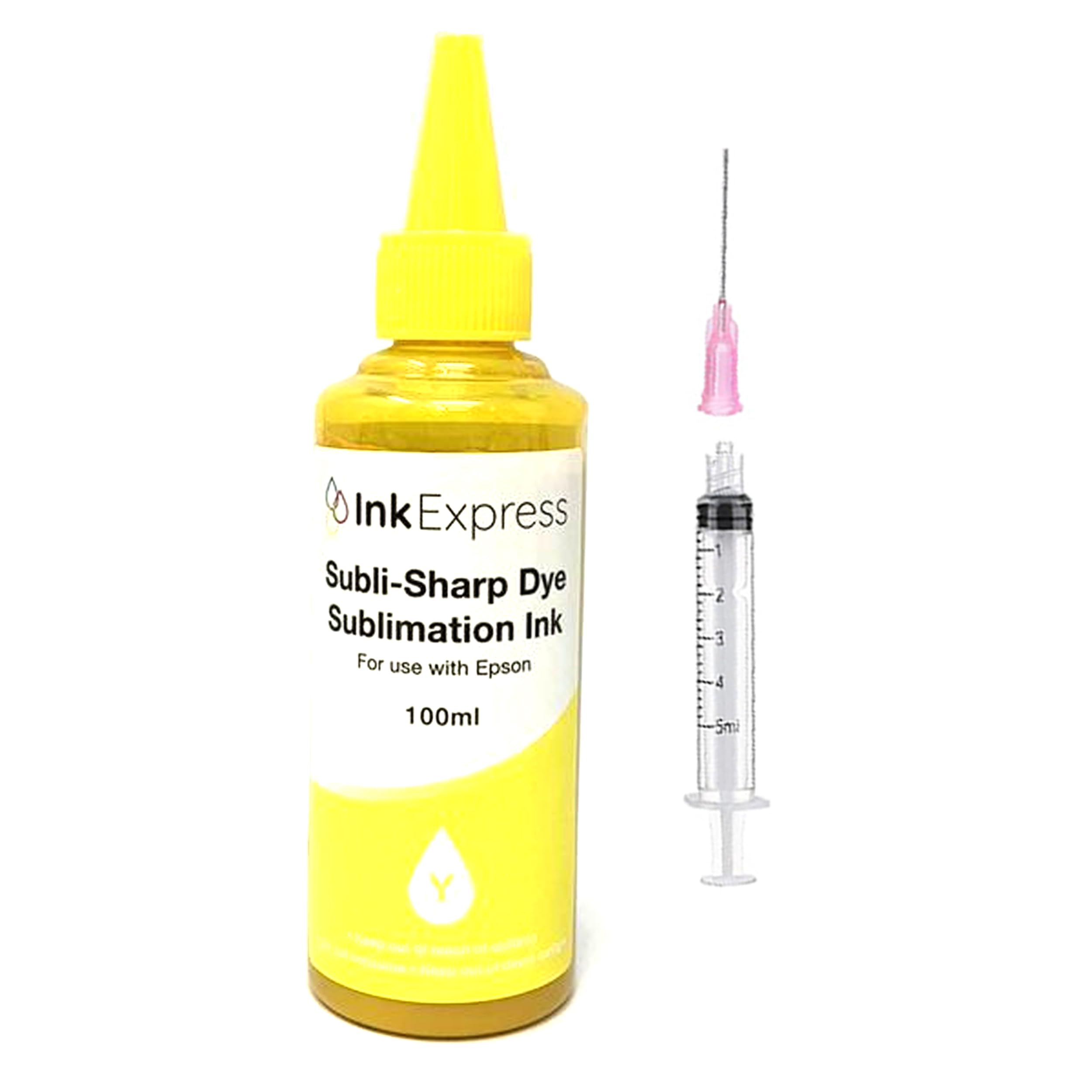 Ink Express Subli-Sharp Yellow Dye Sublimation Ink Refill for EPSON Printers (100ml)