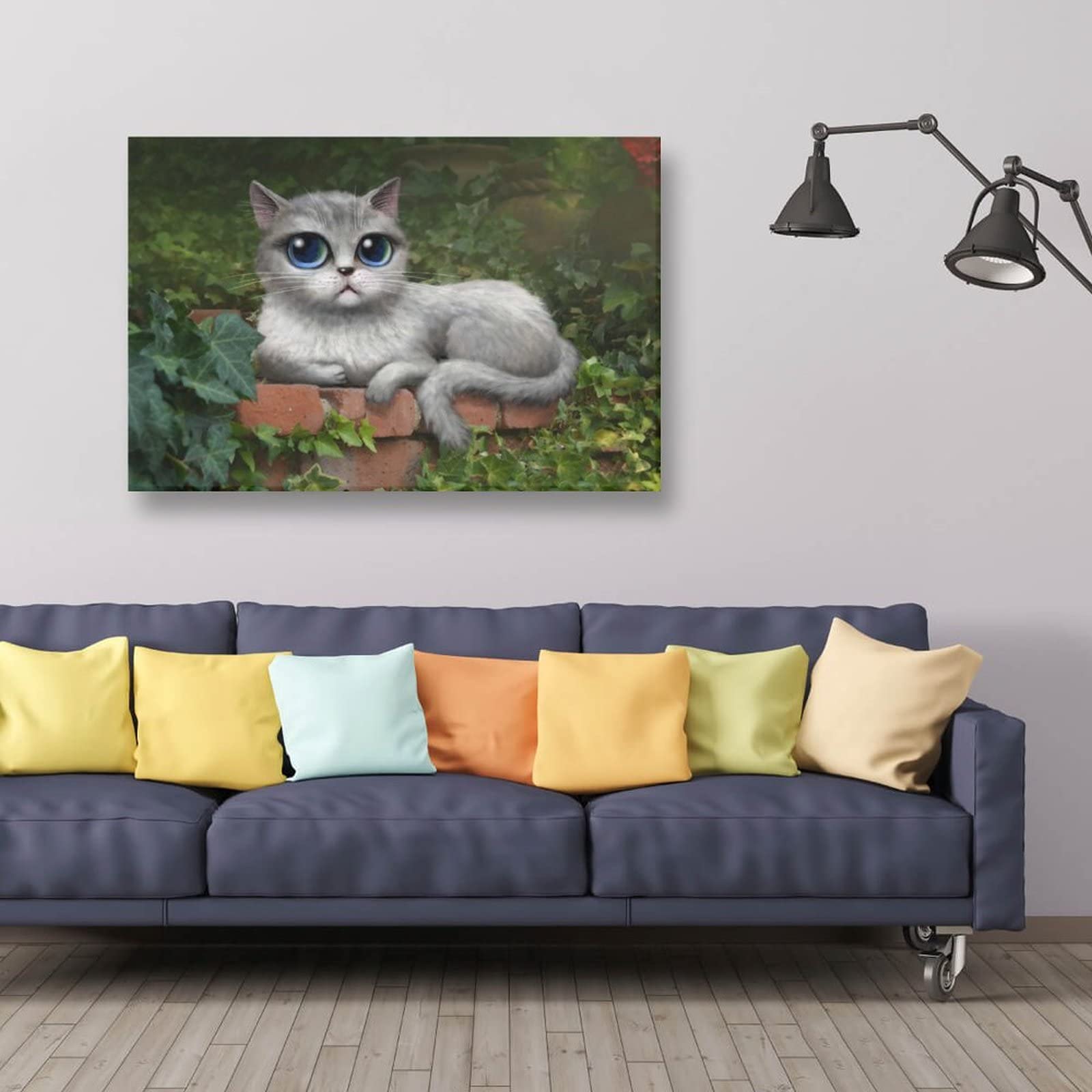 Amazon｜SHIXUN マーガレット・キーン 猫 動物ポスター リビングルーム