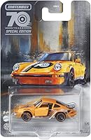 Vista 2 de Matchbox Moving Parts - Vehículo fundido a presión de 70 años de edición especial, HMV12 ~ Inspirado en el Porsche 911 Turbo de 1980 ~ 1/5 naranja