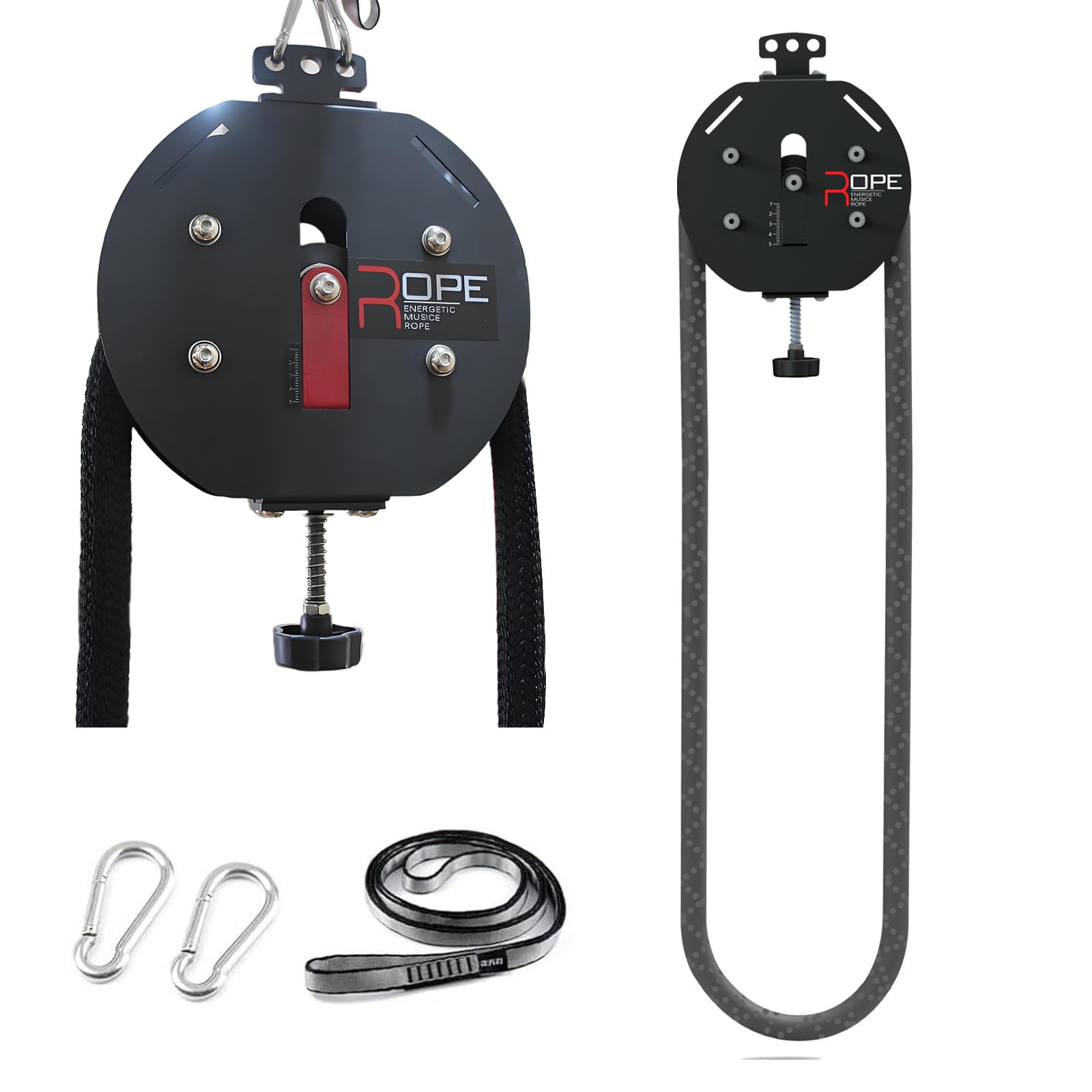 Allenatore di Resistenza, Attrezzo per Allenamento Completo del Corpo, Resistenza Regolabile, Sistemas di carrucole a Cavo Portatile, Utilizzato per Braccia, Schiena