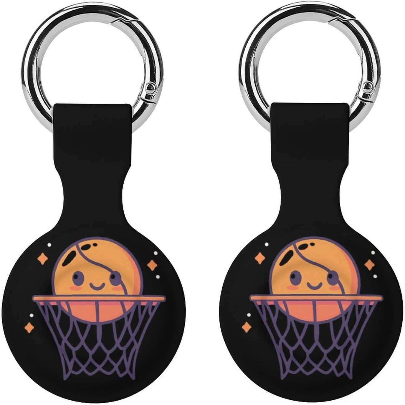 Basketball Hoop Funny Cover Compatible with AirTag Case Protector GPS Tracker Holder with Keychain