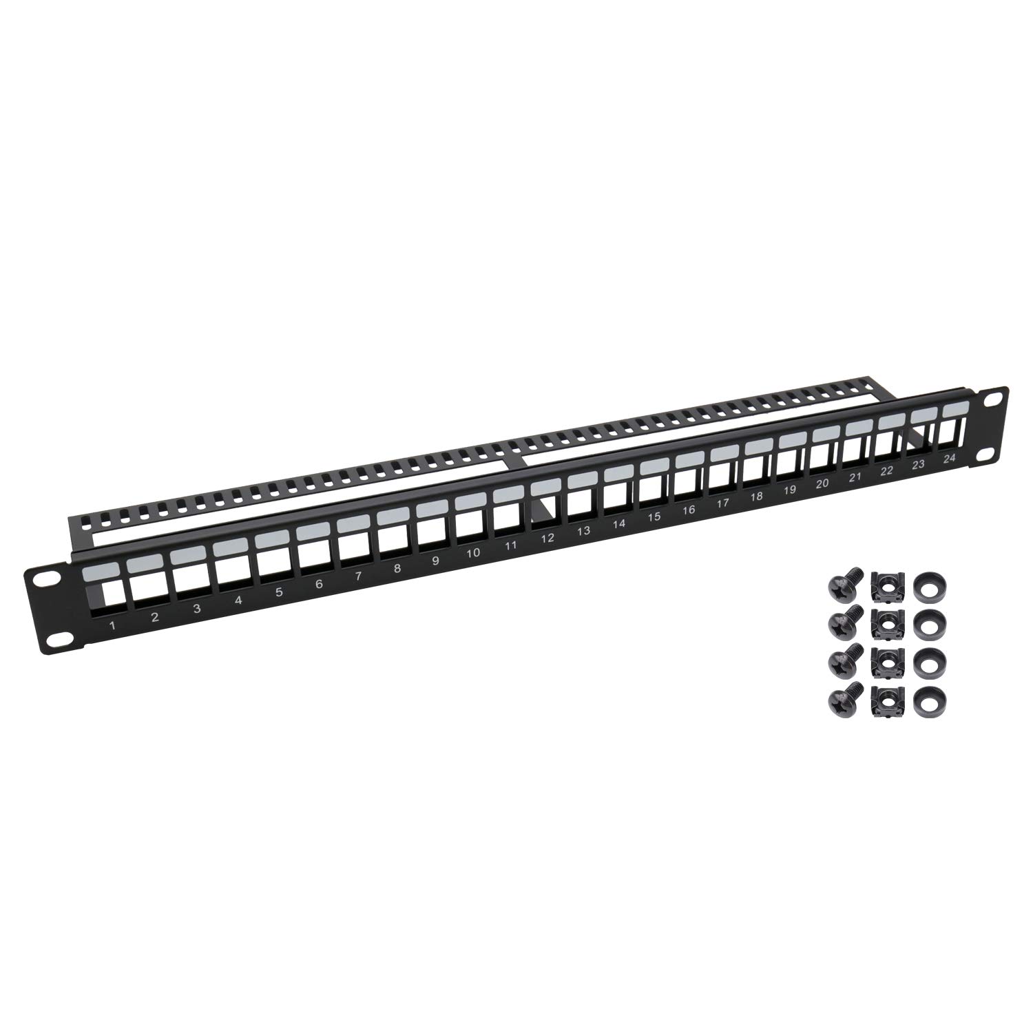 Panneau de Brassage RJ45 Keystone 24 Ports Vide STP/UTP - Europe