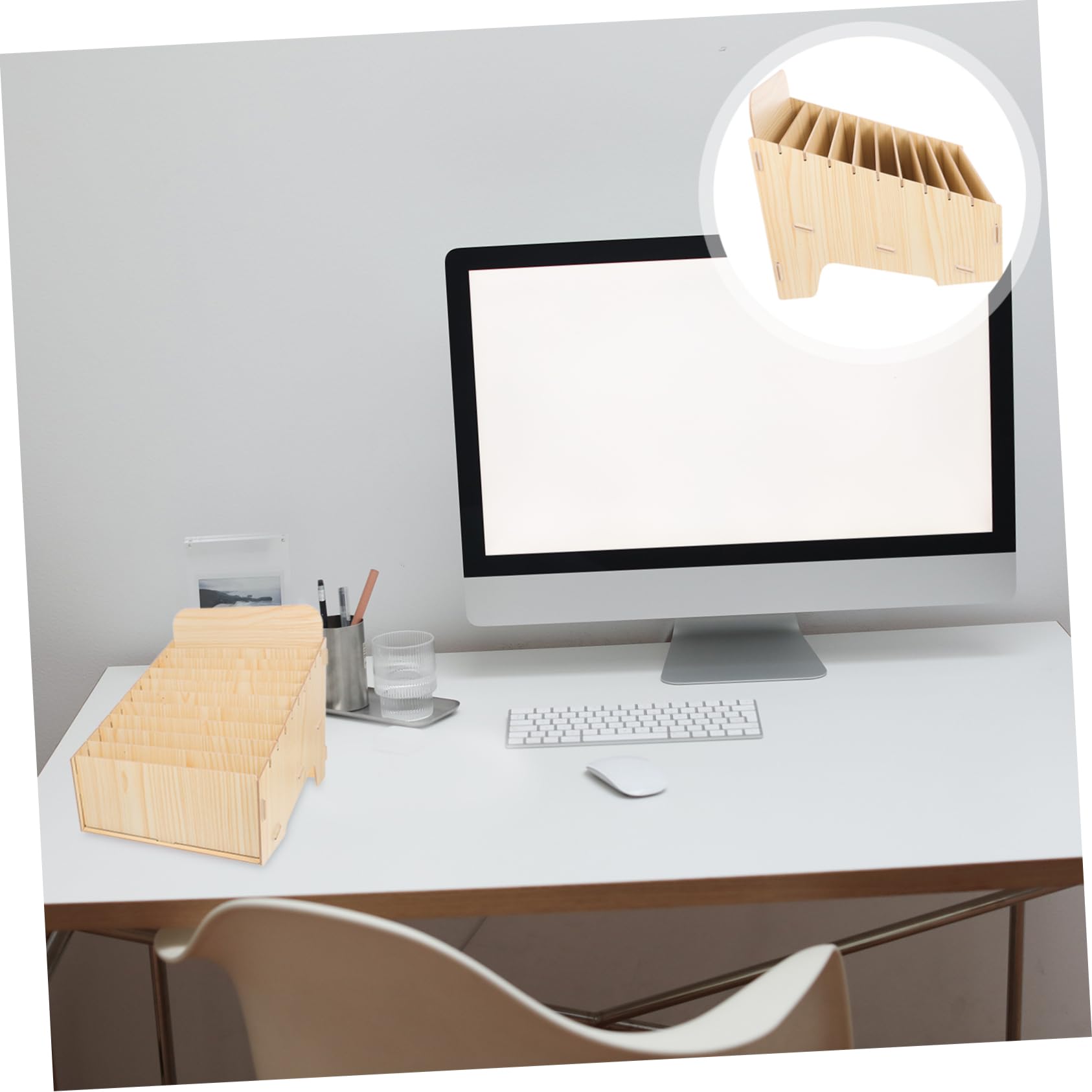 DOITOOL Organizer Da Scrivania in Legno Con Scomparti Per Ordinare Posta Fatture e Documenti Grande Capacità Di Archiviazione Per Ufficio Casa o Negozio