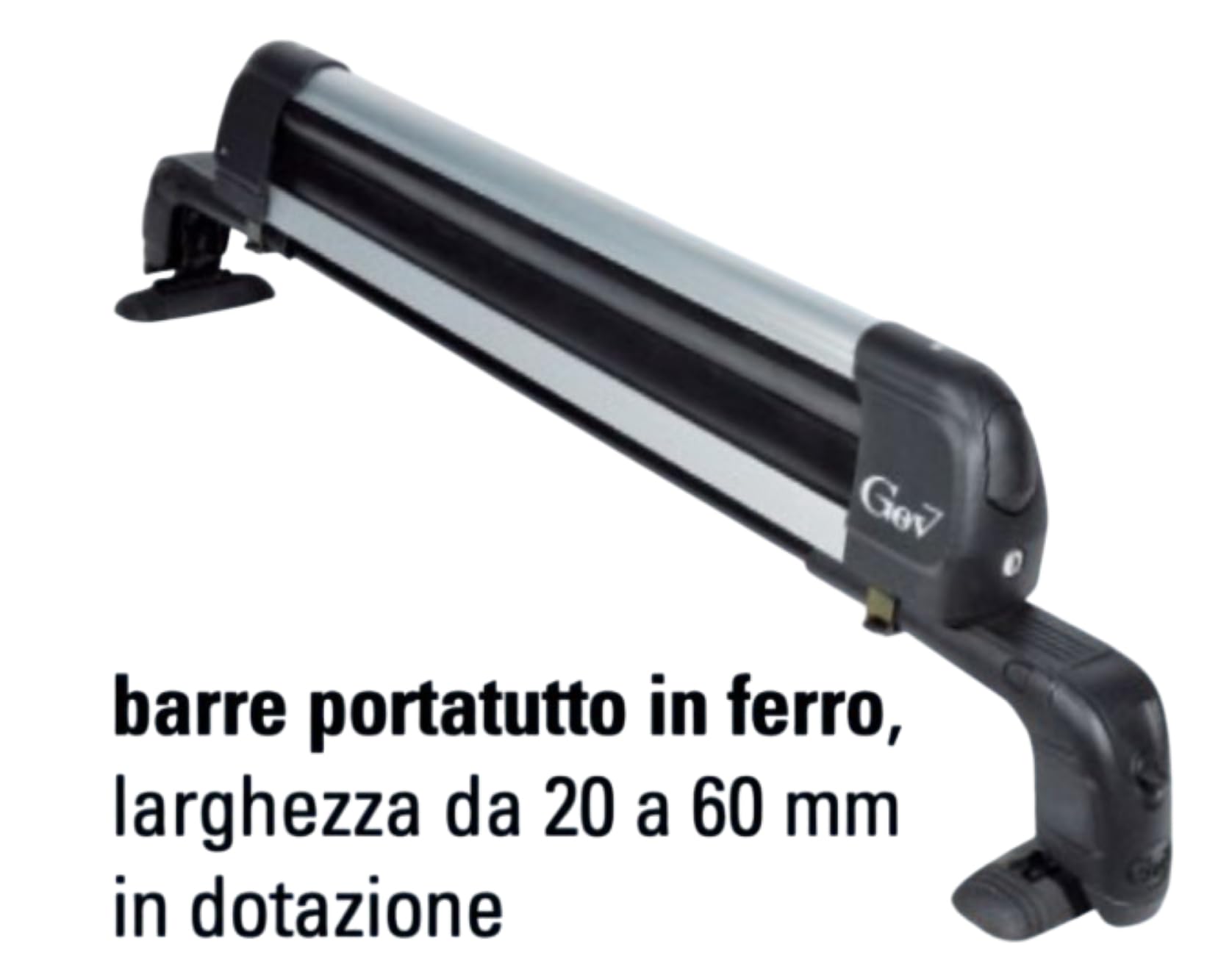 GEV Portasci XL per Barre Portatutto – Chiusura Antifurto con Chiave, capacità 6 Paia Sci o 4 Snowboard, Larghezza Interna 63 cm, Made in Italy, Omologato TÜV SÜD