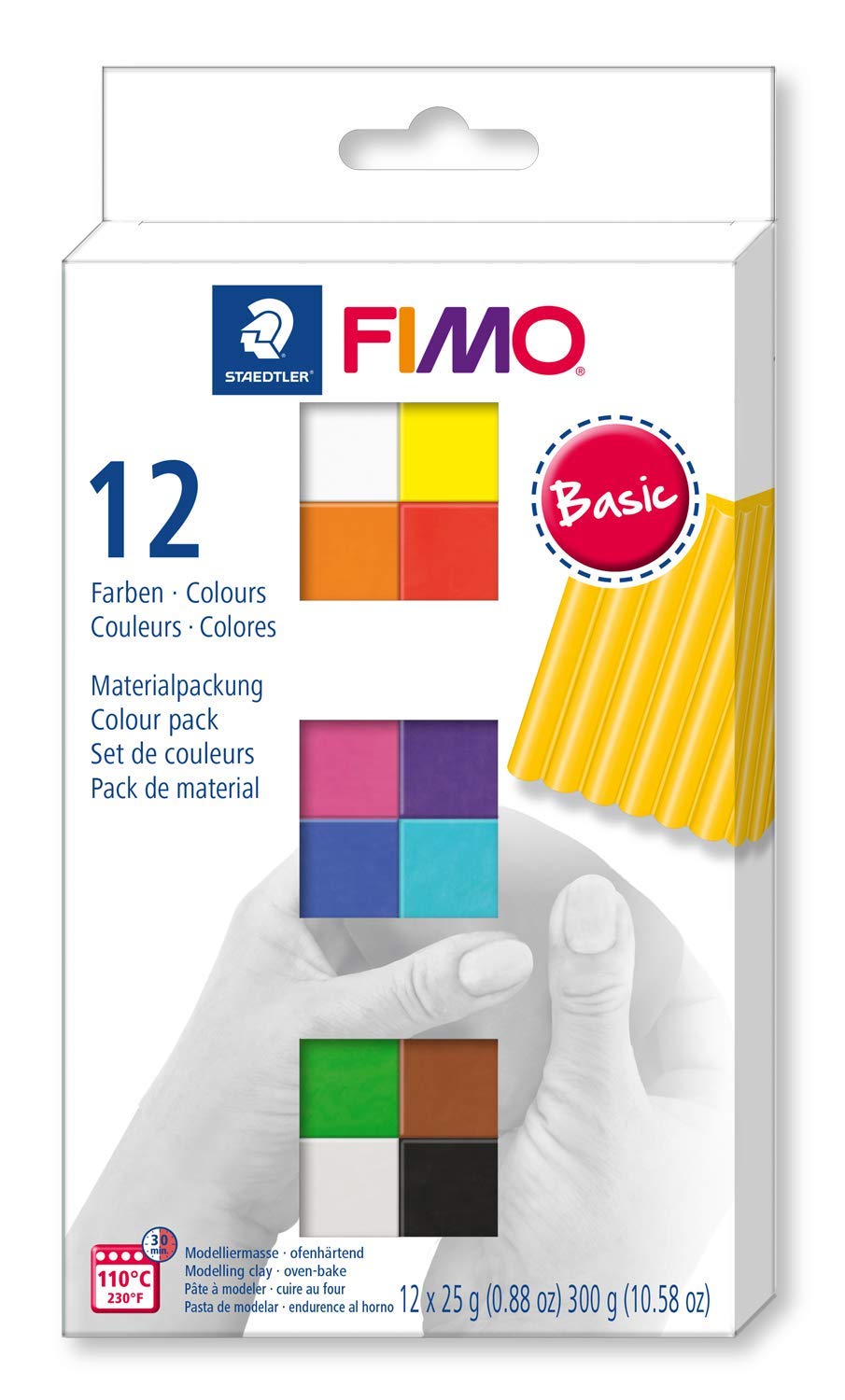 Staedtler FIMO Soft - Pasta de modelado para horno, Brilliant, 36 Blöcke Farbmix