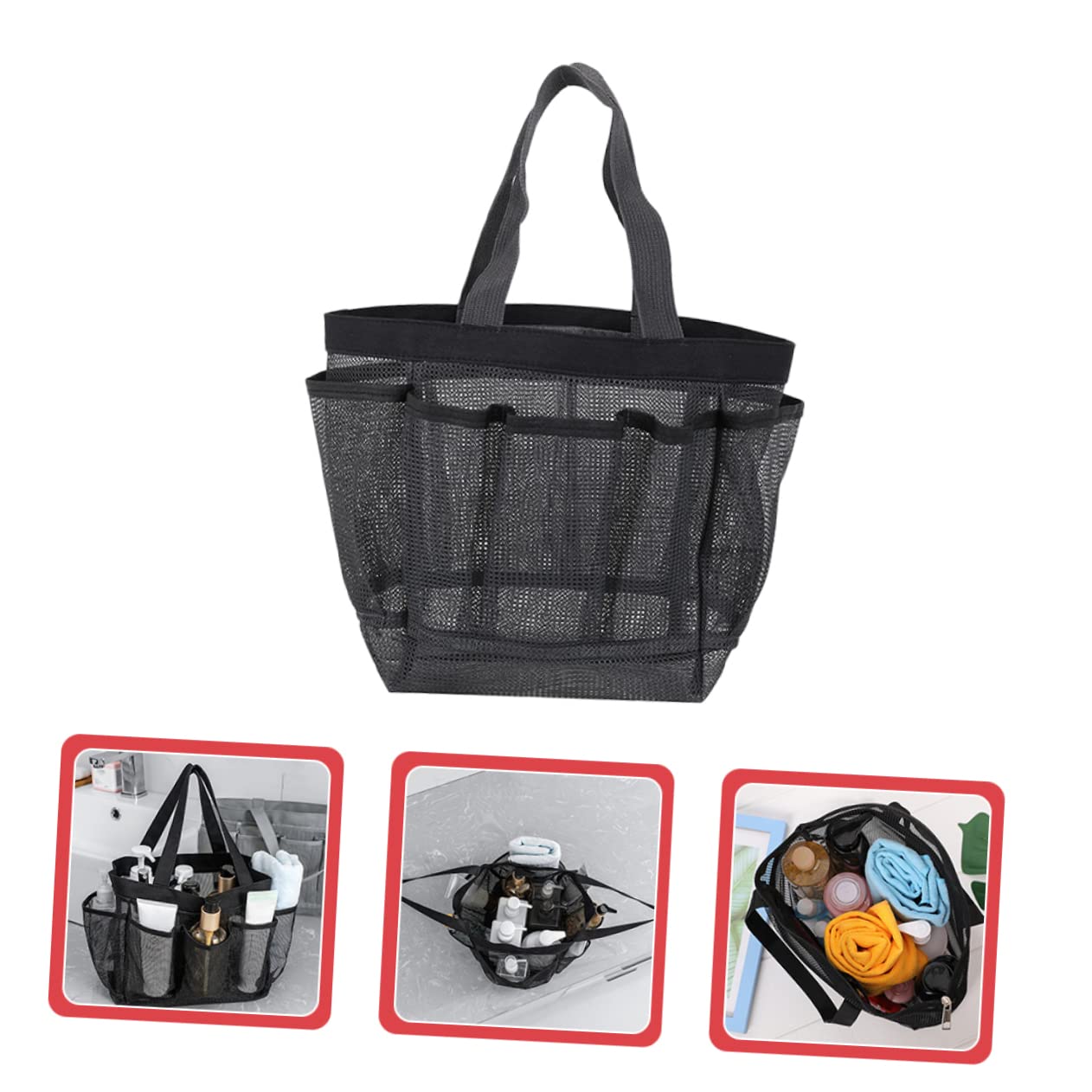 Healvian 5 Piezas Bolsa de Viaje con Diseño de Malla Neceser Portátil Multifunción para Cosméticos y Artículos de Tocador Práctica Bolsa de Aseo para Exteriores y