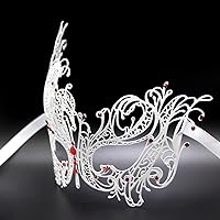 Vista 50 de IETANG - Antifaces venecianos para parejas, baile de máscaras, accesorios de disfraz o fiesta, 1 par Negro