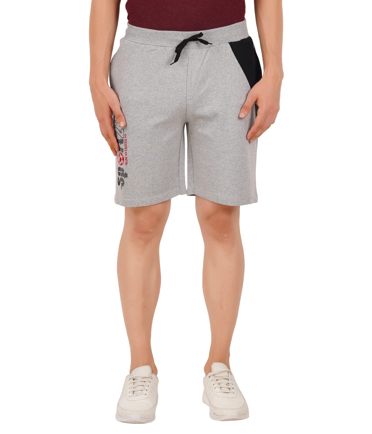 checkersbay Mens Shorts (XL, Grey,Black)-picture-5