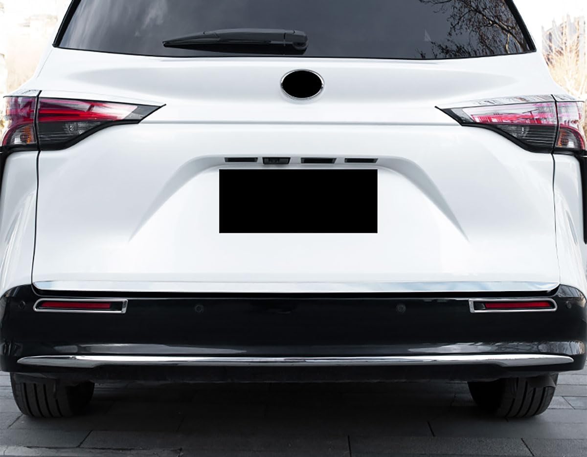 Tailgates Trim Compatible with Toyota Sienna 2021 2022 2023 2024 Rear Tail gate Door Trunk Lid Molding Cover Trim Exterior Car Accessories Stainless Steel 1PCS(Silver)