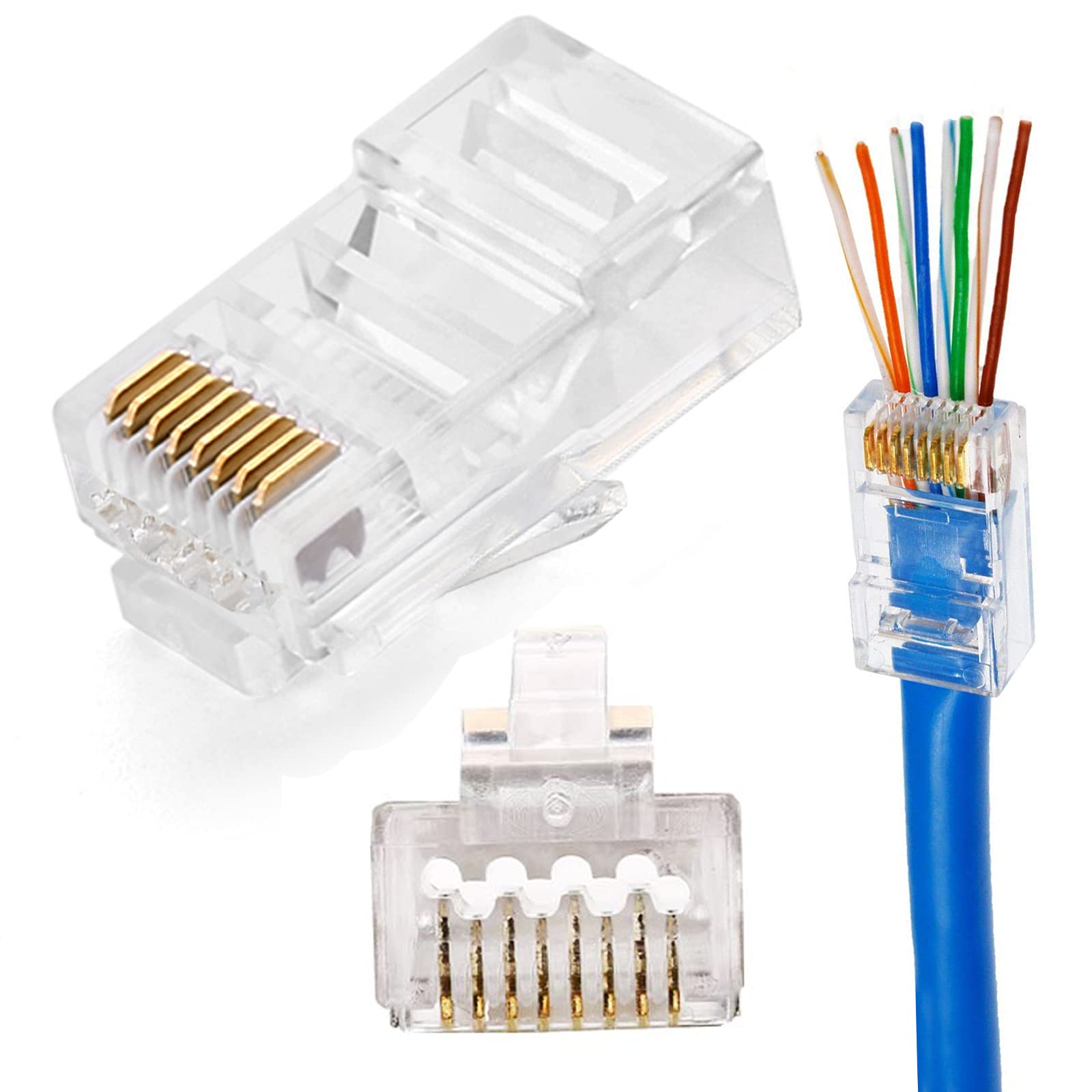 Connettore Prolunga RJ45 Cat6 – Maschio-Femmina 1:1, Metallico, KesCom - Foto 5