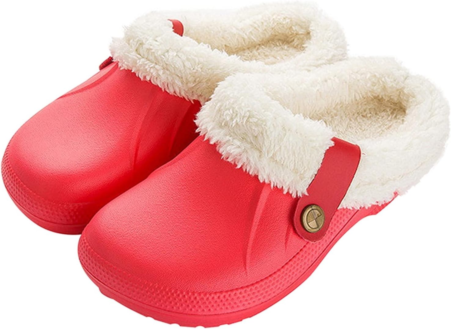 ZHANGNAZHANGNA Men's Slippers, Household Slippers Blocked Indoor Fur Thermal Slippers Women's Shoes Slippers Mule Slippers Winter Thermal Shoes (Color : Dark blue, Size : 35-36)