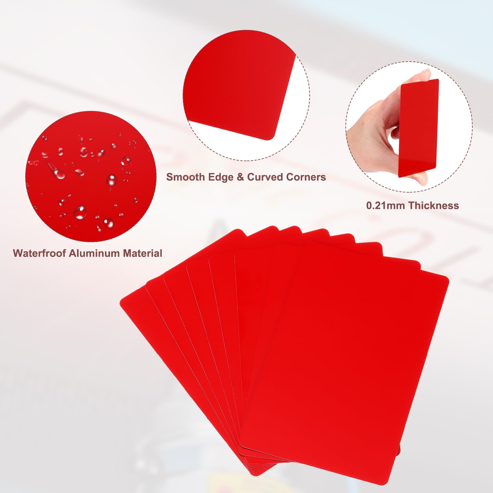 PATIKIL 0.21mm Metal Business Cards, 180 Pack Blank Name Card Laser Engraving Aluminum for DIY Gift Cards, Assorted Colors - Image 3