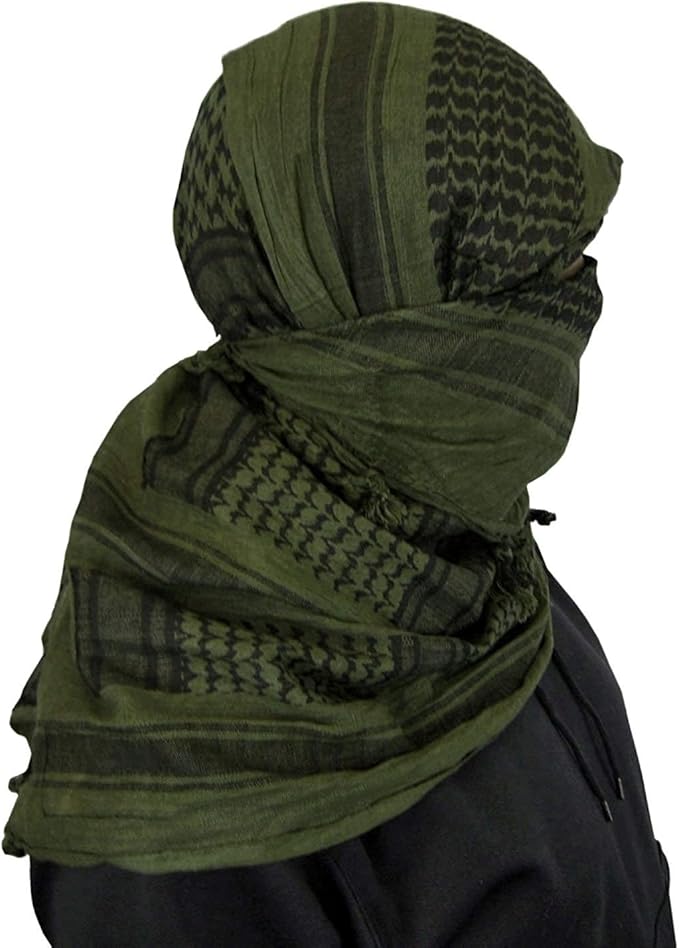 Amazon Co Jp アフガンストール アラブストール スカーフ シュマグ マフラー Cotton 100 グリーン 服 ファッション小物