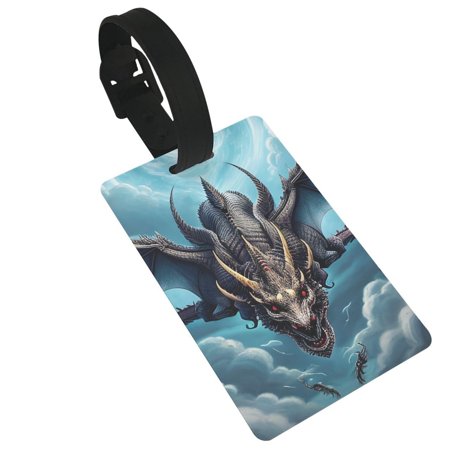 Flying Dragon - Luggage Tags for Suitcases PU Leather Travel Tags Bag Tags Privacy Protection Travel Essentials
