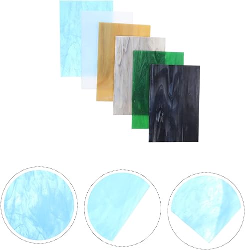 Miniatura 3 de COHEALI 6 hojas de colores de Mica Flakes House Gadgets para la casa, suministros de pintura de pared, decoración del hogar, azulejos de cerámica