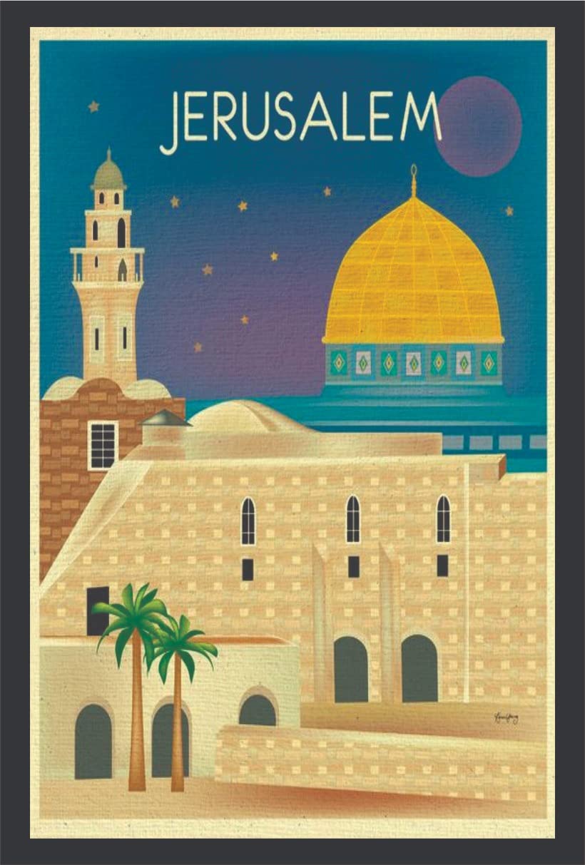 Skywalk Souvenir Jerusalem Israel Wooden Fridge Magnet (Multicolor)
