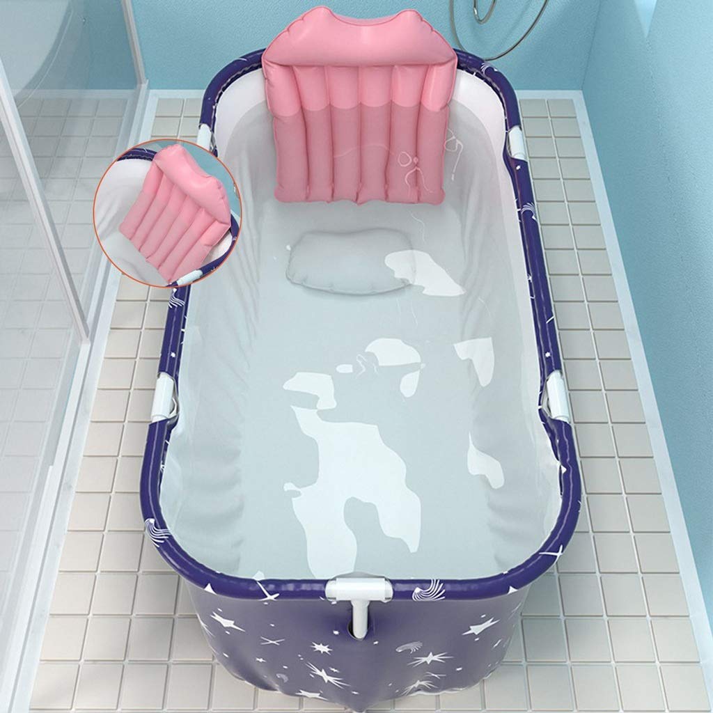 Bañera portátil plegable extra grande de plástico – Spa piscina para adultos y niños, 120 cm